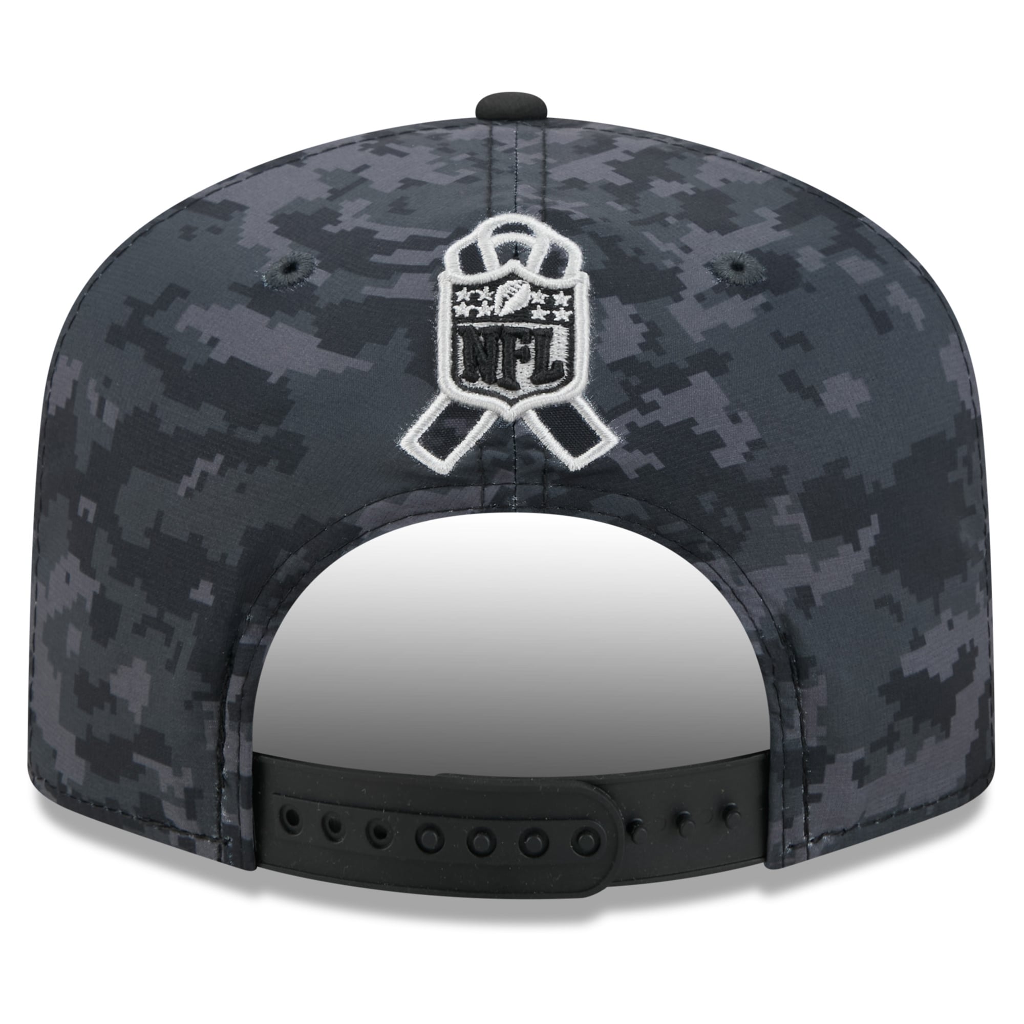 Casquette ajustable New Era noire pour homme Los Angeles Rams 2026 Salute To Service 19TWENTY