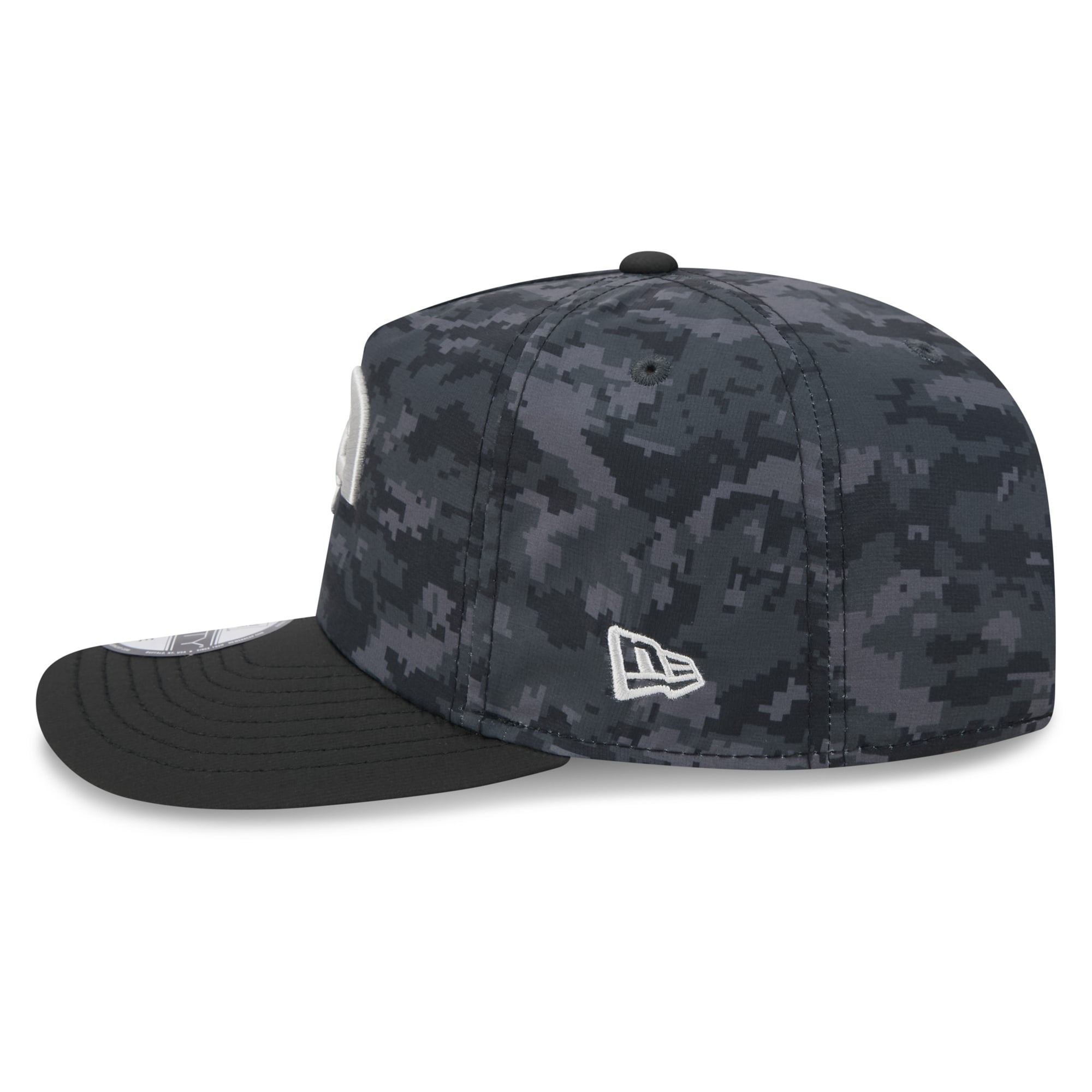 Casquette ajustable New Era noire pour homme Los Angeles Rams 2026 Salute To Service 19TWENTY