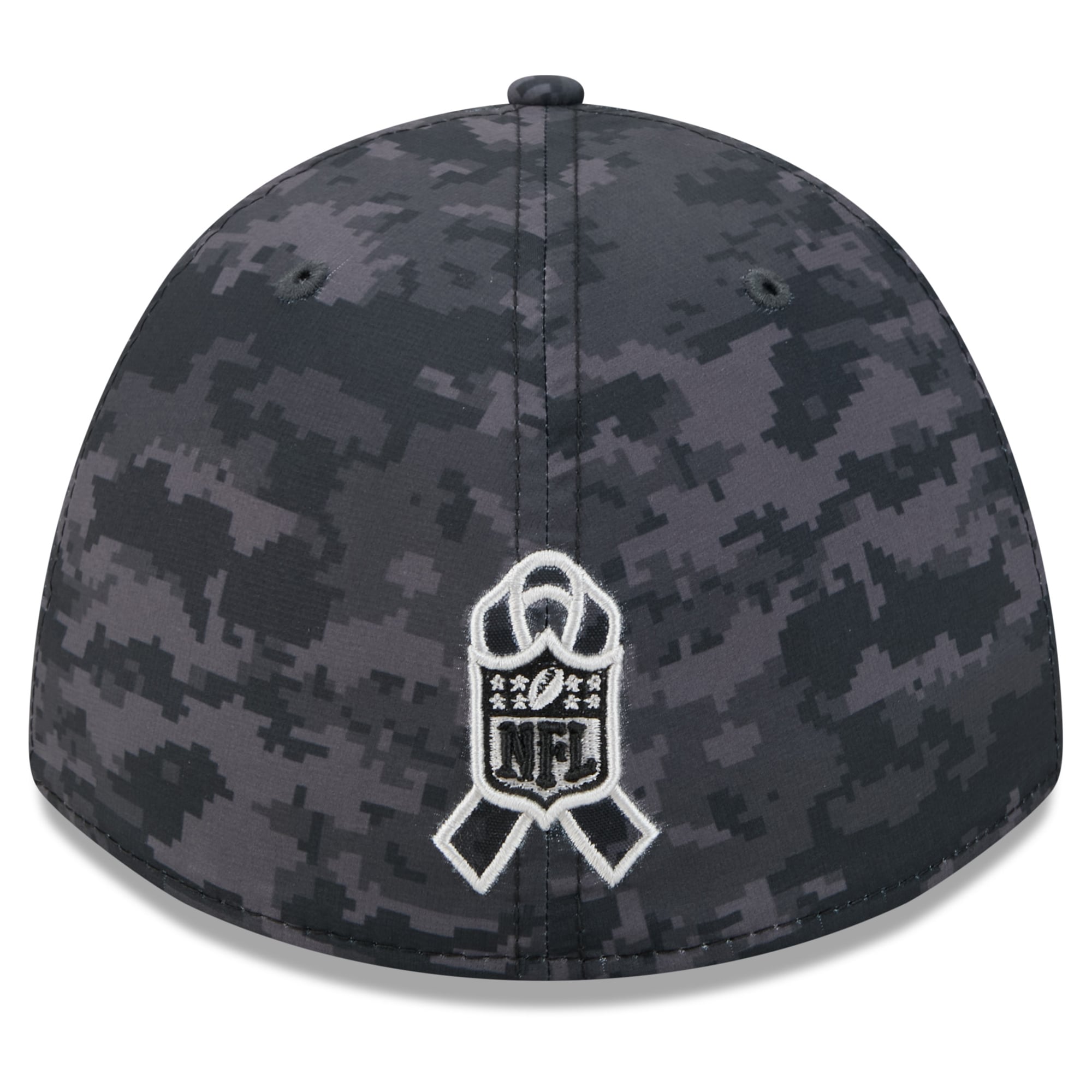 Casquette extensible New Era noire Los Angeles Rams 2026 Salute To Service 39THIRTY M-Crown pour homme