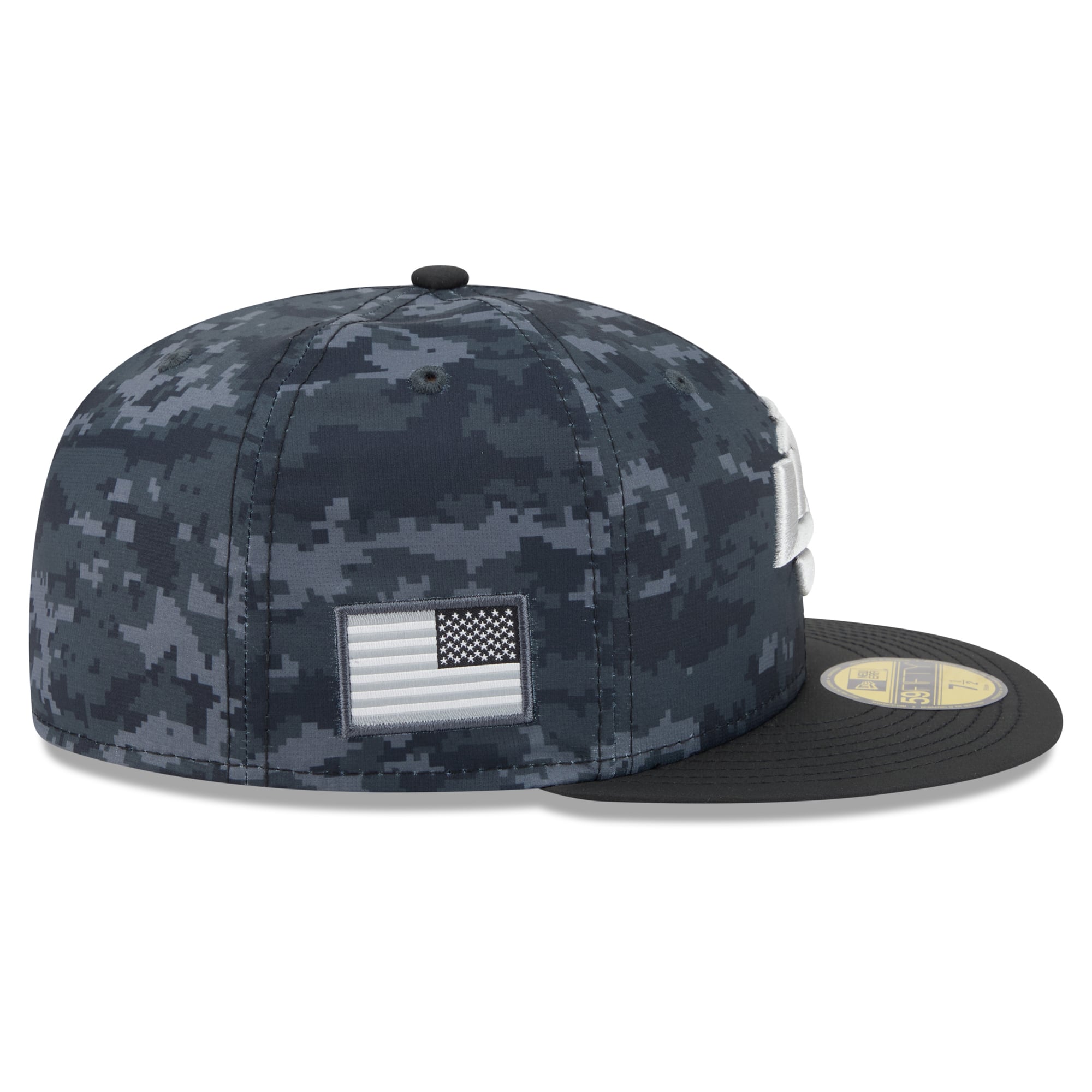 Casquette ajustée New Era noire pour homme Los Angeles Rams 2026 Salute To Service 59FIFTY