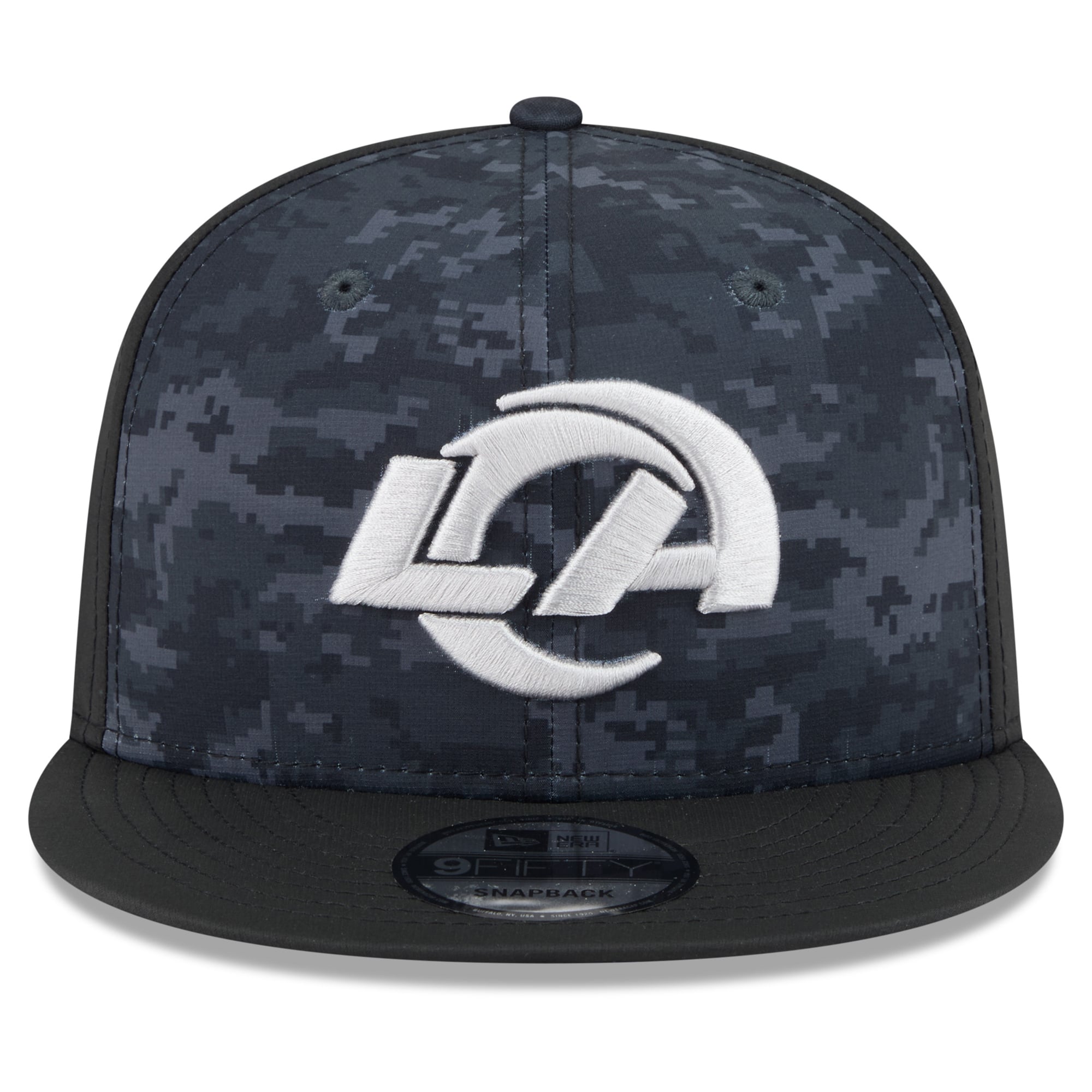 Men's New Era Black Los Angeles Rams 2026 Salute To Service 9FIFTY Snapback Hat