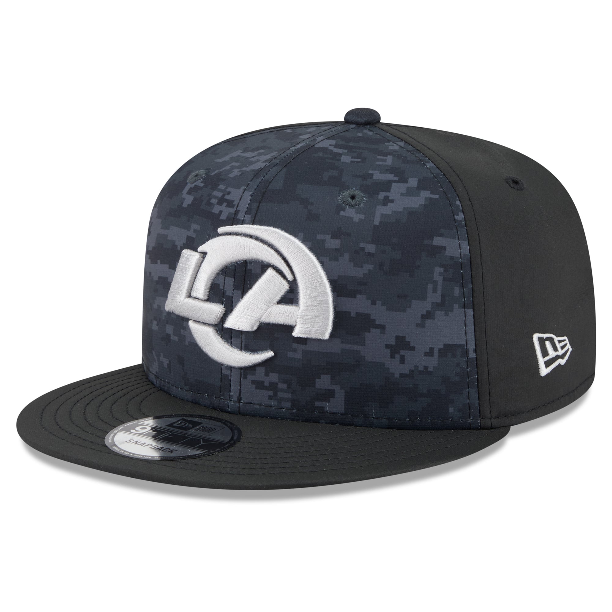 Men's New Era Black Los Angeles Rams 2026 Salute To Service 9FIFTY Snapback Hat