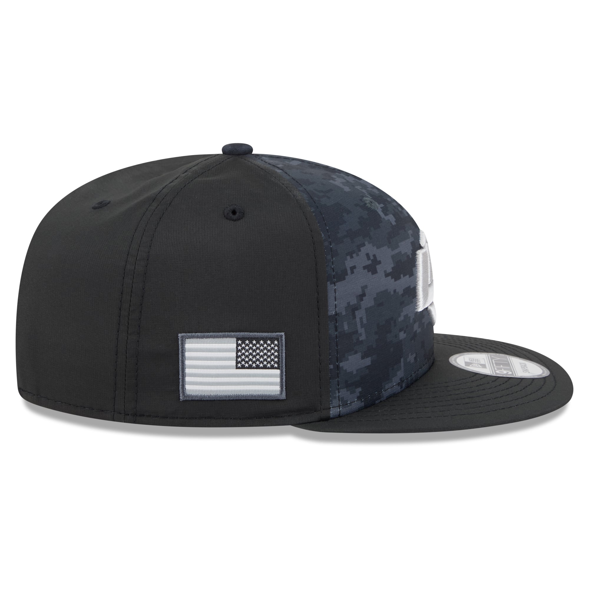 Men's New Era Black Los Angeles Rams 2026 Salute To Service 9FIFTY Snapback Hat