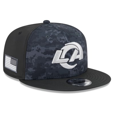 Los Angeles Rams New Era 2026 Salute To Service 9FIFTY Snapback Hat - Black