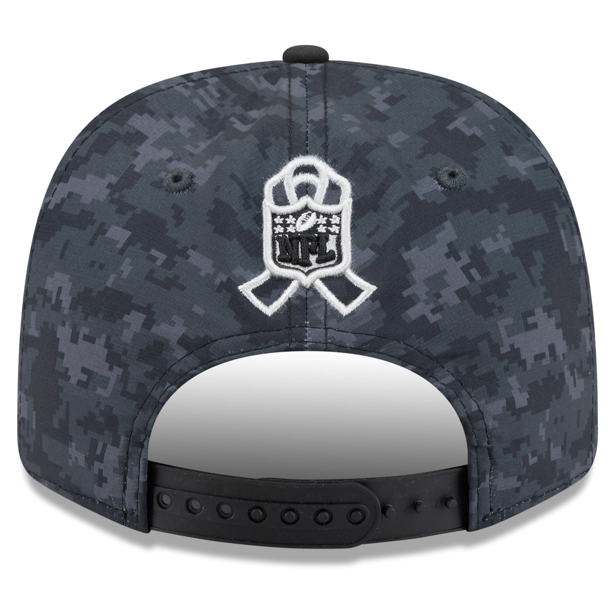 Casquette ajustable New Era noire pour homme Los Angeles Rams 2026 Salute To Service 9SEVENTY