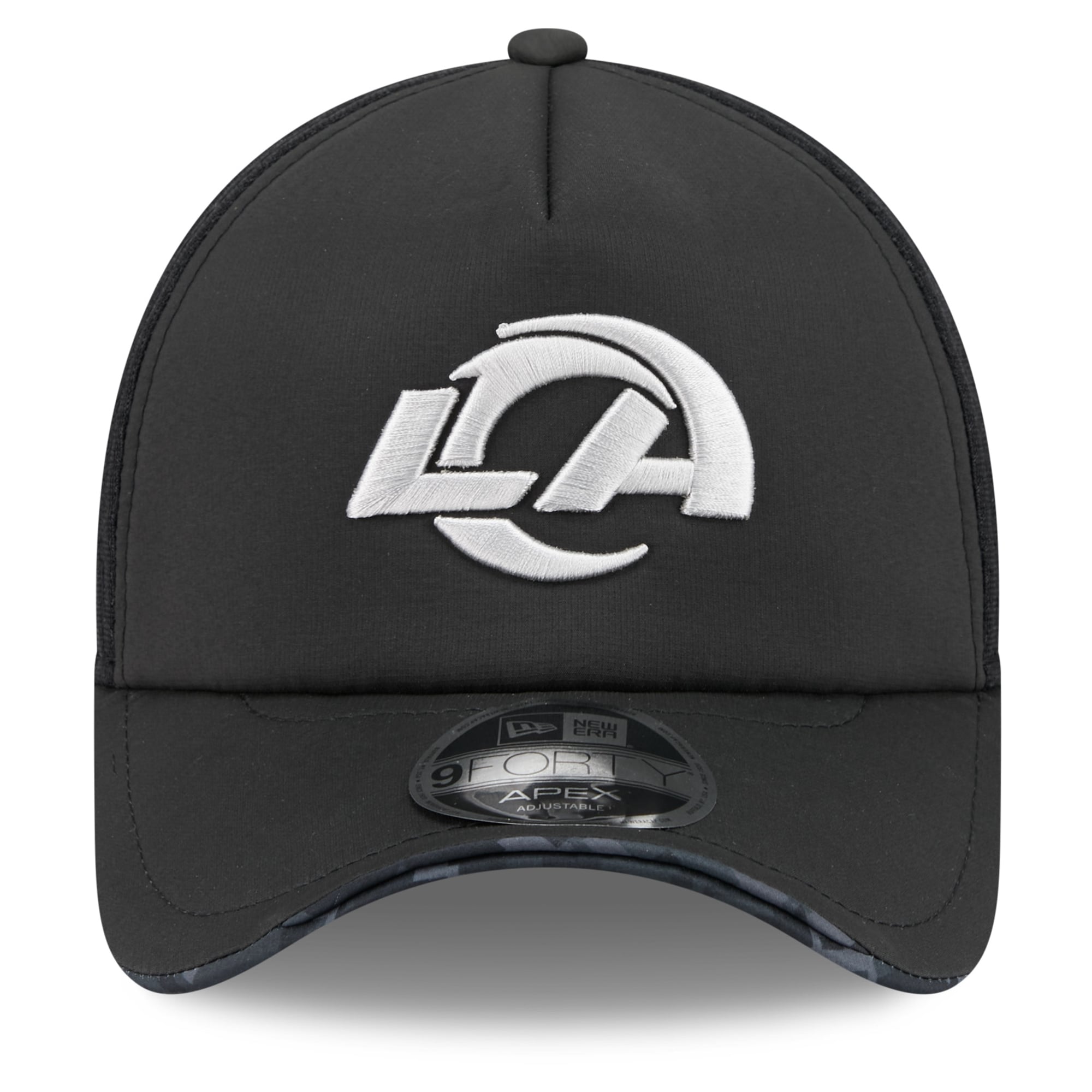 Casquette trucker ajustable New Era Apex 9FORTY noire pour homme