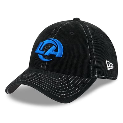Los Angeles Rams New Era Corduroy Casual Classic Adjustable Hat - Black