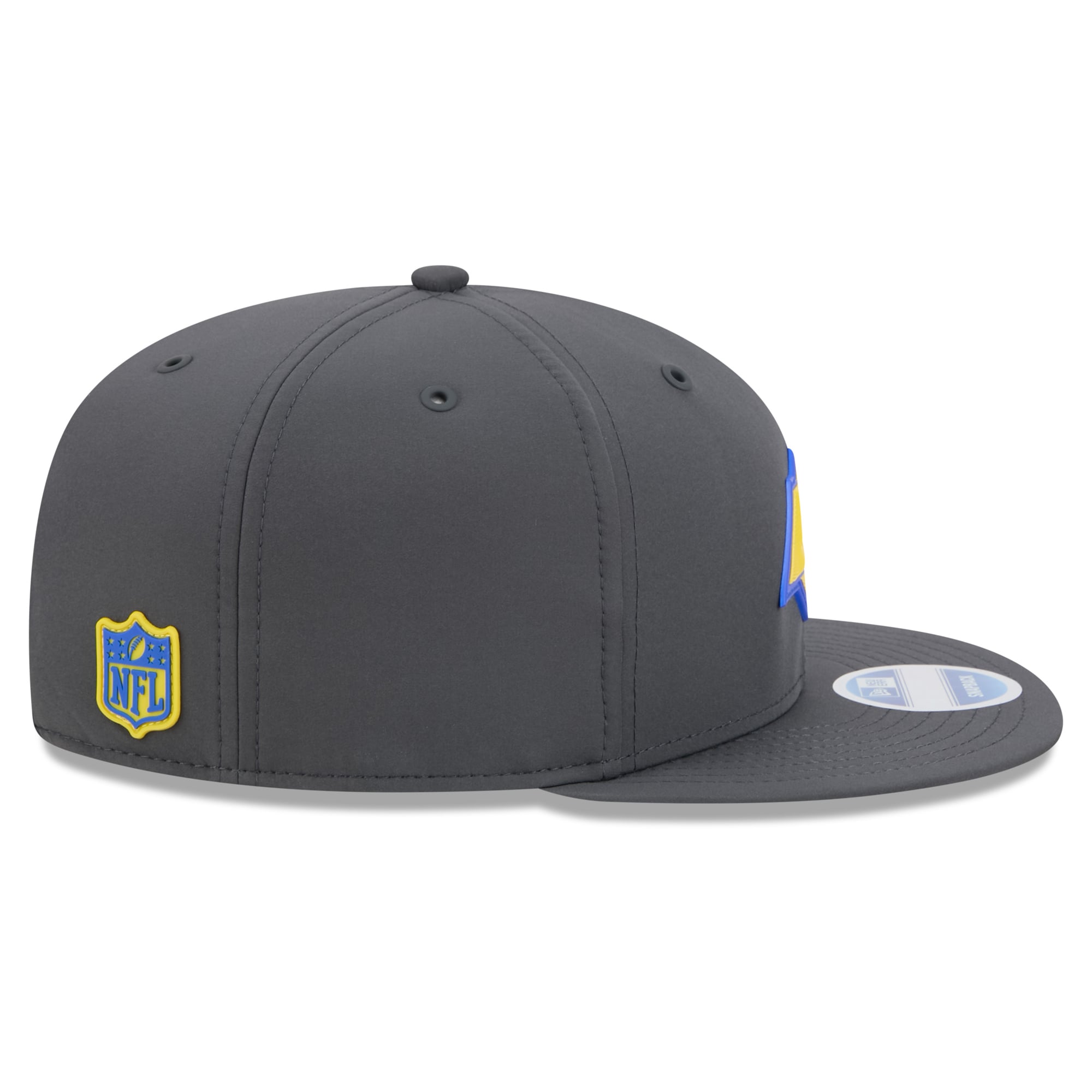Casquette snapback New Era 9FIFTY pour homme, couleur anthracite, Los Angeles Rams 2026, idéale pour les temps froids.
