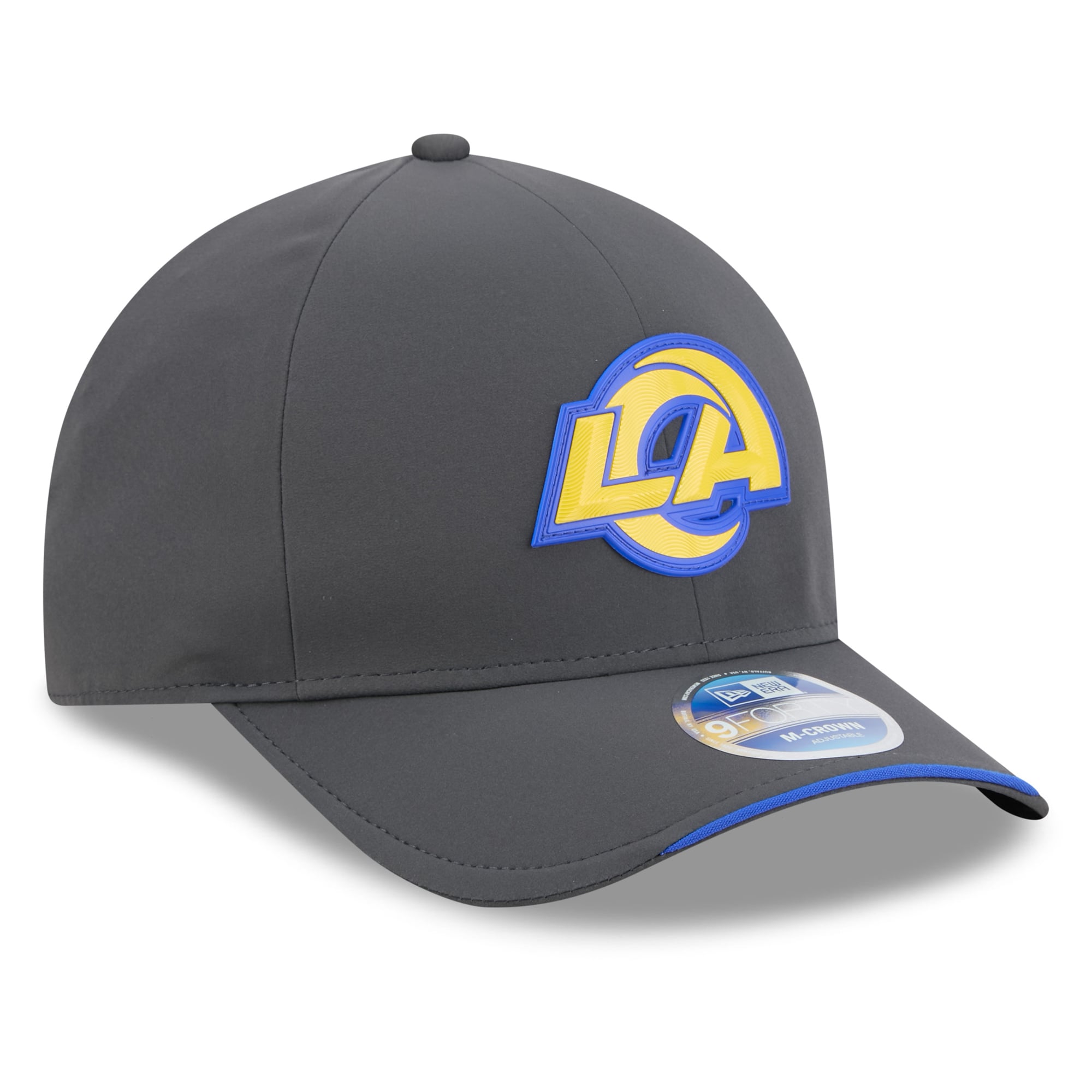 Casquette ajustable New Era 9FORTY M-Crown pour homme, couleur anthracite, Los Angeles Rams 2026, idéale pour les temps froids.