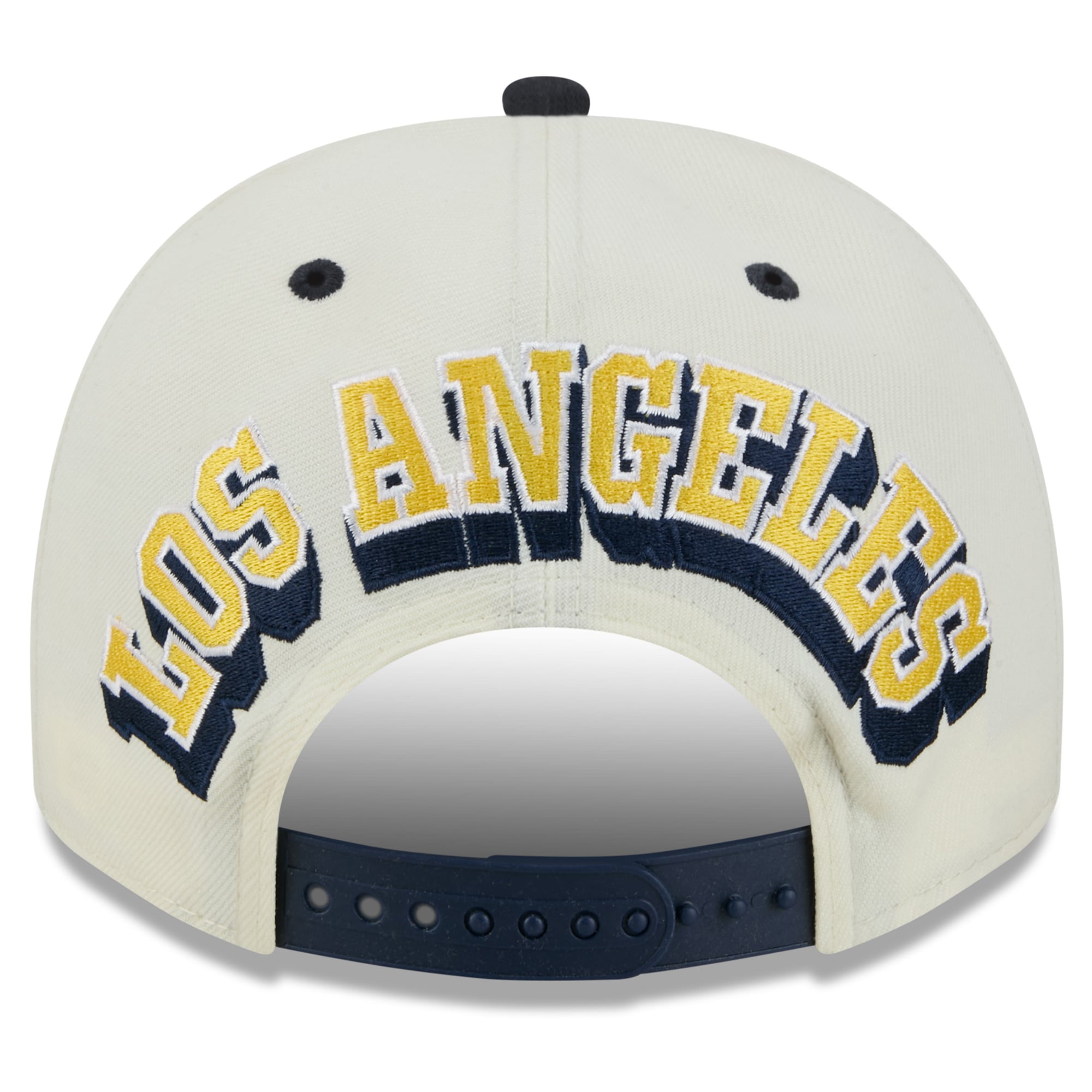 Men's New Era Cream Los Angeles Rams Rivalries Collection Fan Pack A-Frame 9FIFTY Snapback Hat