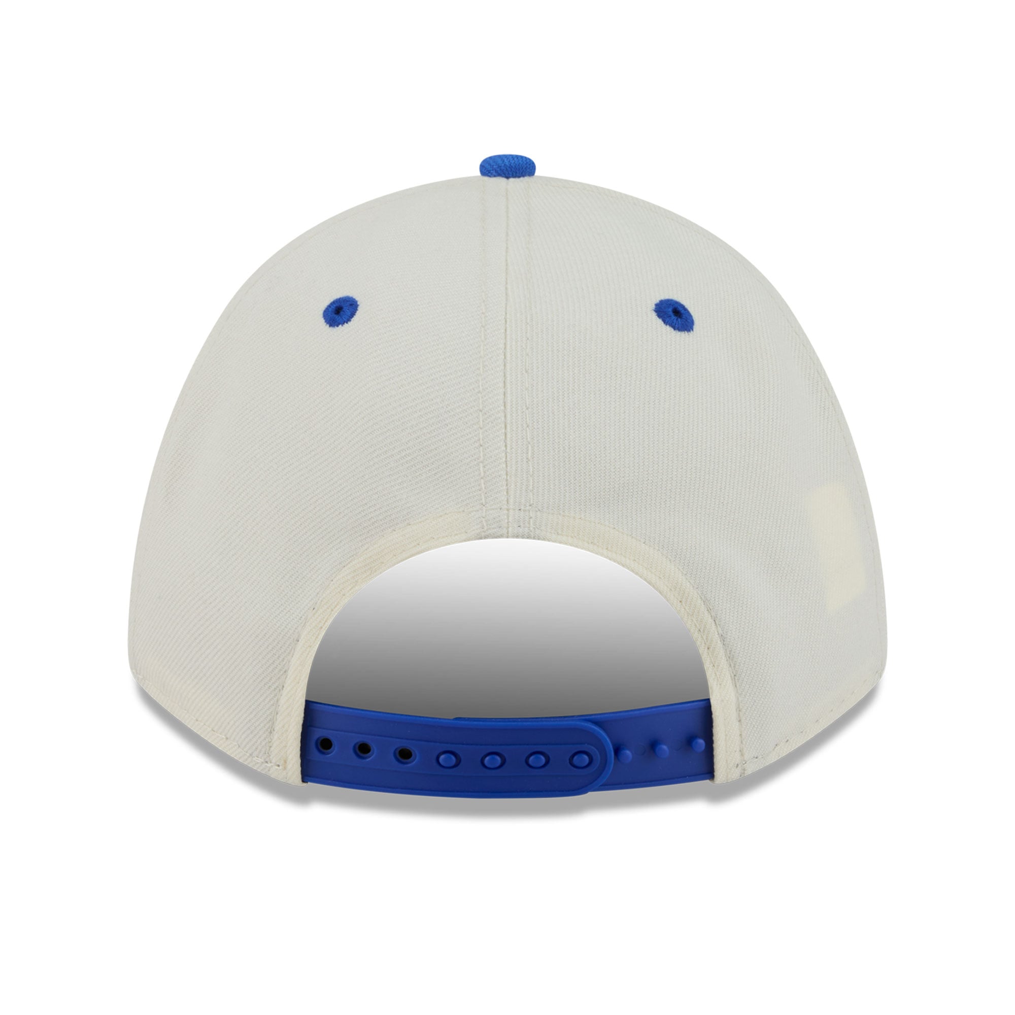 Casquette ajustable New Era Arch 9FORTY A-Frame M-Crown pour homme, couleur crème/bleu royal, Los Angeles Rams