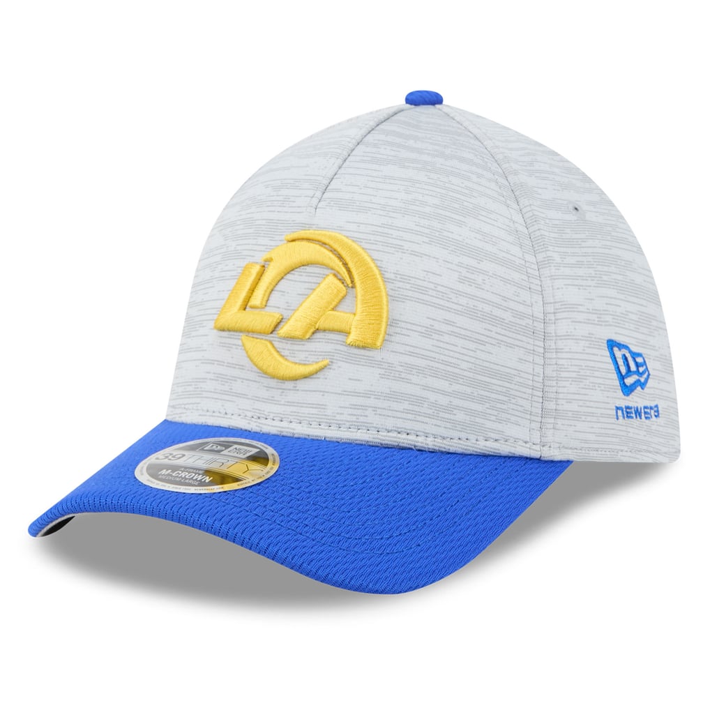Los Angeles Rams New Era Tech 39THIRTY M-Crown A-Frame Stretch Hat ...