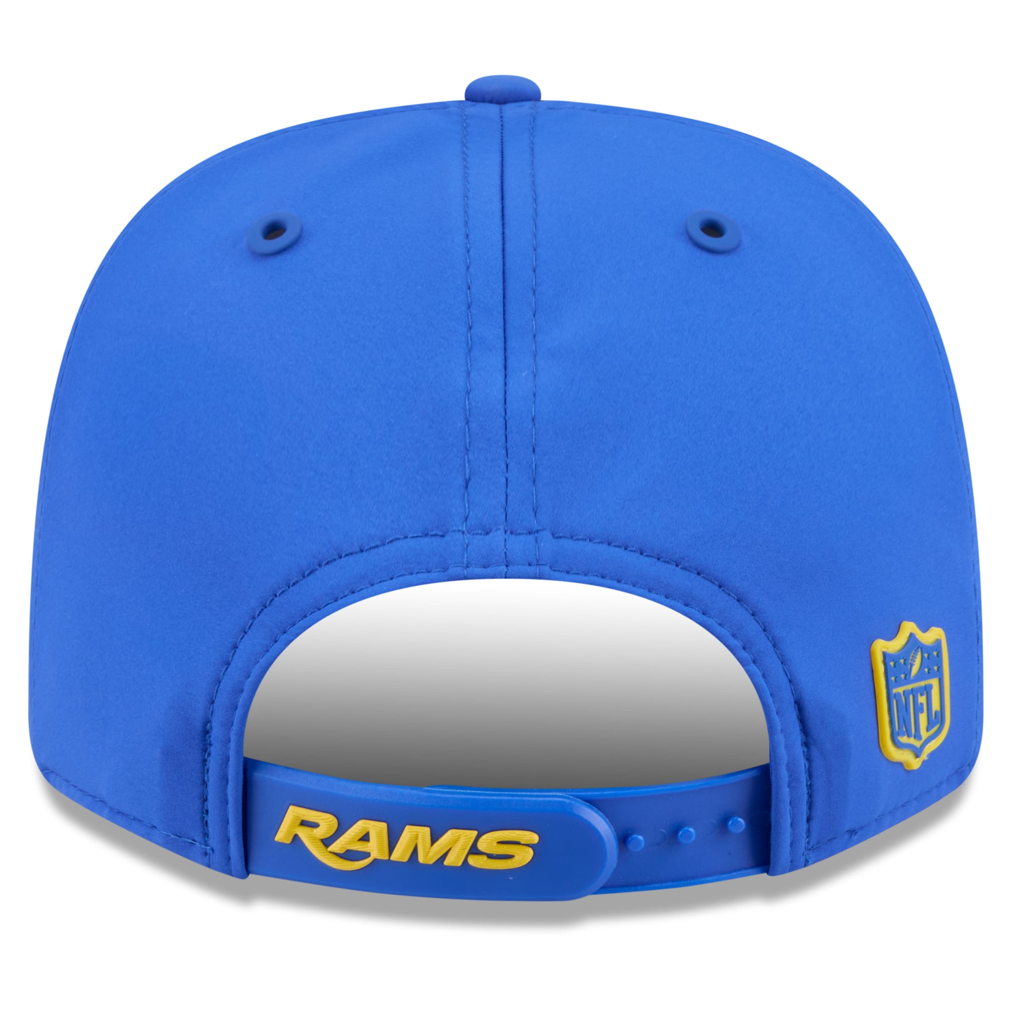 Casquette ajustable New Era Royal Los Angeles Rams 2026 Sideline 9SEVENTY pour homme