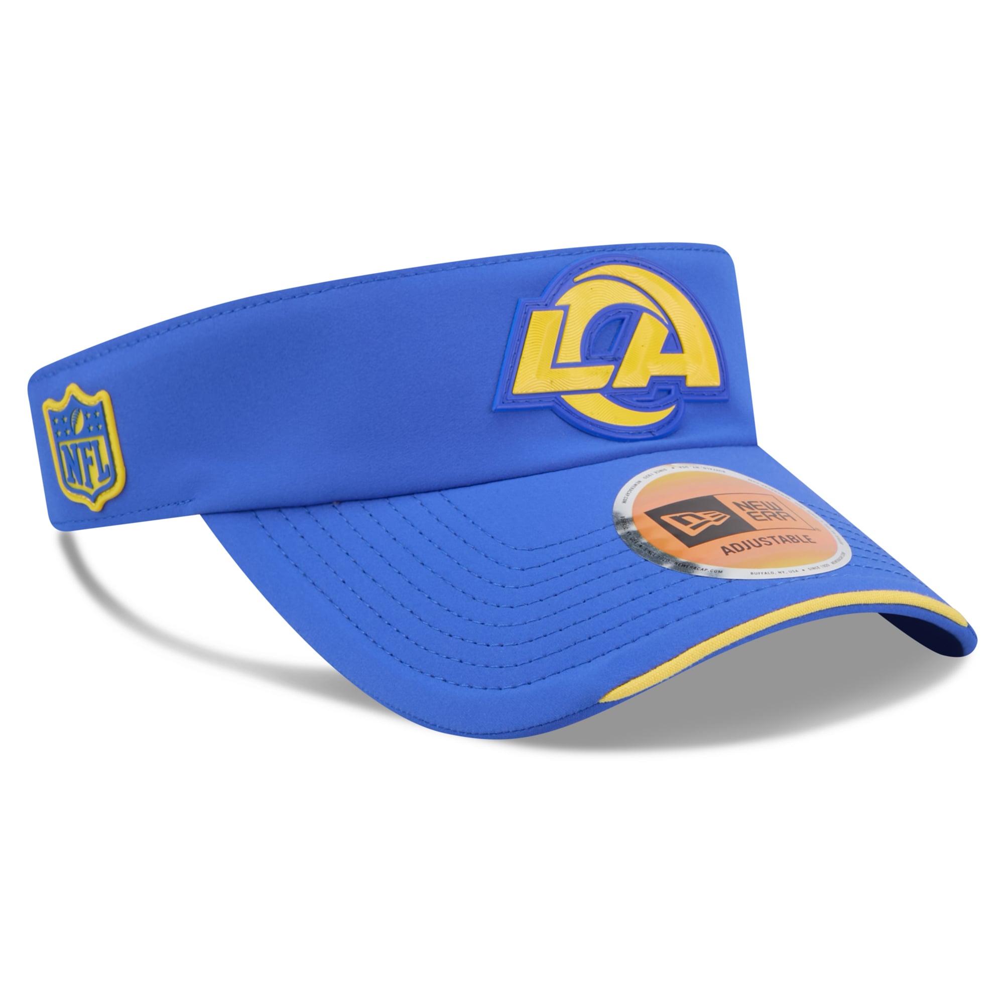 Casquette New Era Royal Los Angeles Rams 2026 Sideline pour homme, visière ajustable