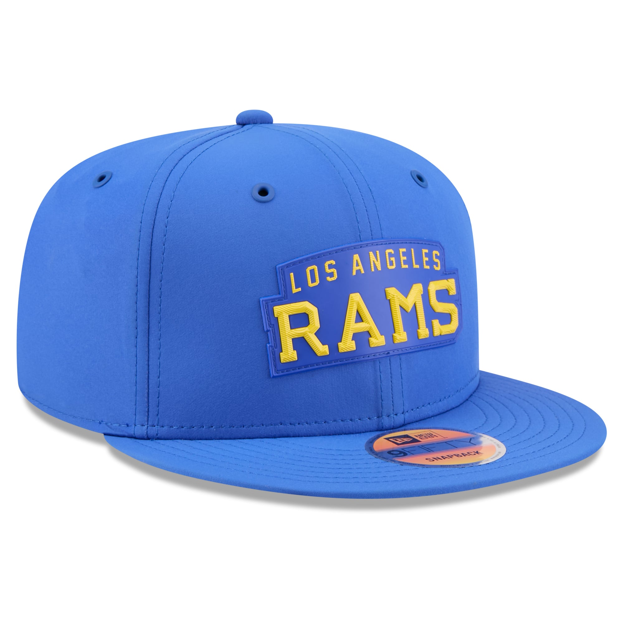 Casquette snapback New Era Royal Los Angeles Rams 2026 Sideline Throwback 9FIFTY pour homme