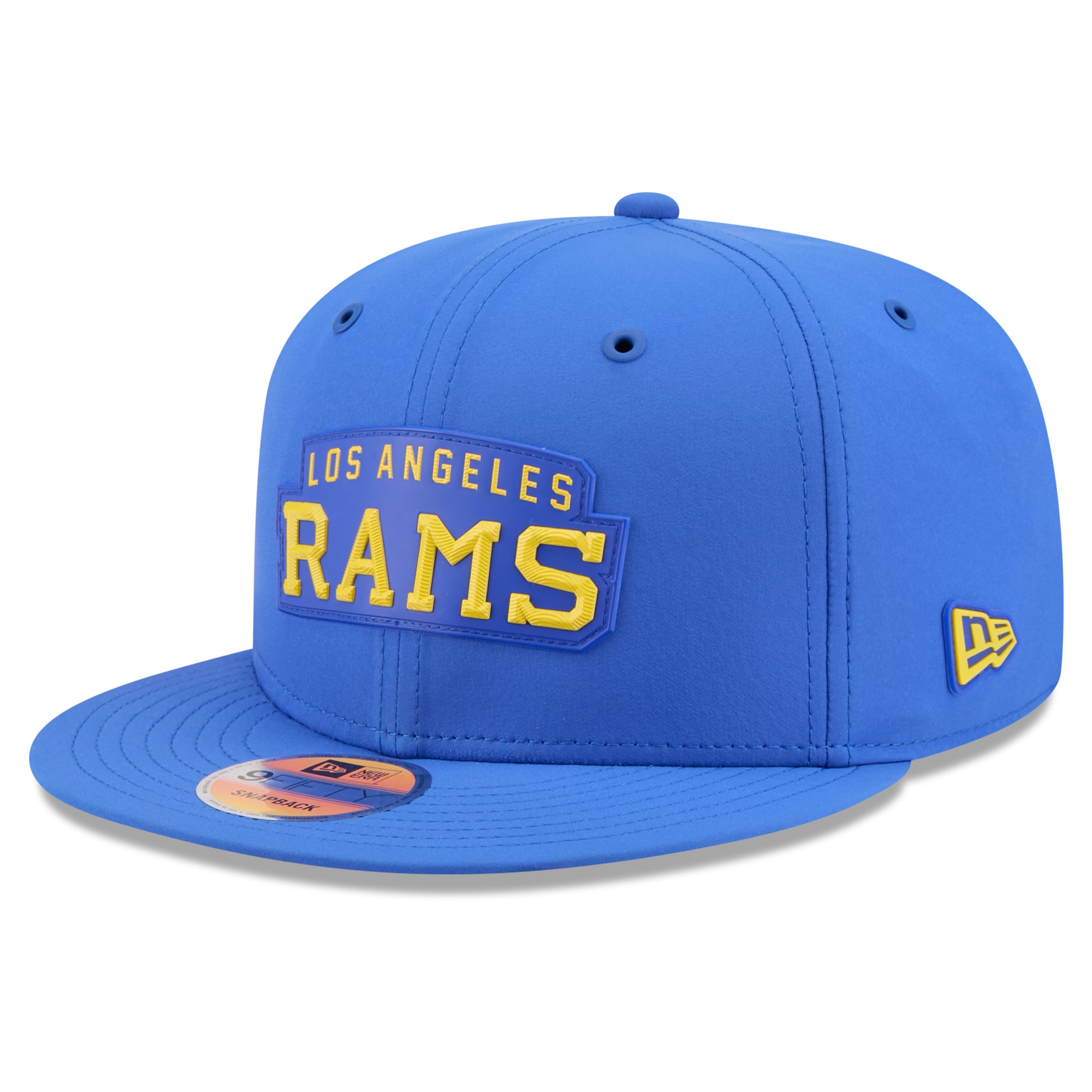 Casquette snapback New Era Royal Los Angeles Rams 2026 Sideline Throwback 9FIFTY pour homme