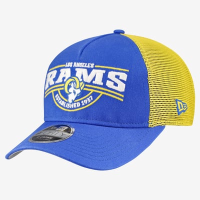 Los Angeles Rams New Era 9FORTY A-Frame Adjustable Hat - Royal

