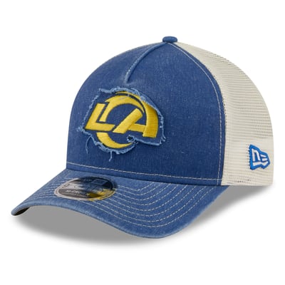  Los Angeles Rams New Era Fan 9FORTY A-Frame Trucker Adjustable Hat - Royal