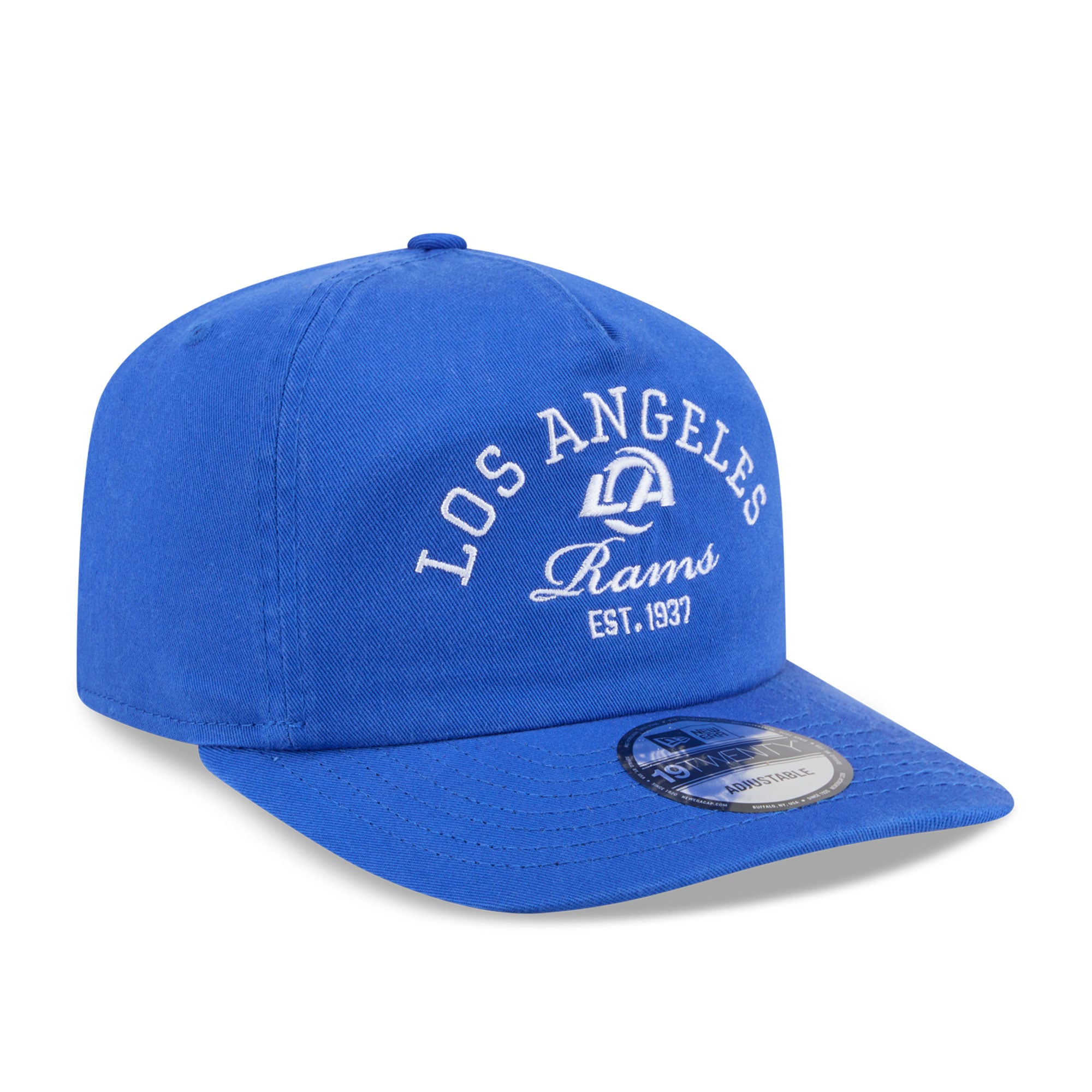 Casquette ajustable New Era Royal Los Angeles Rams Stacked 19TWENTY pour homme