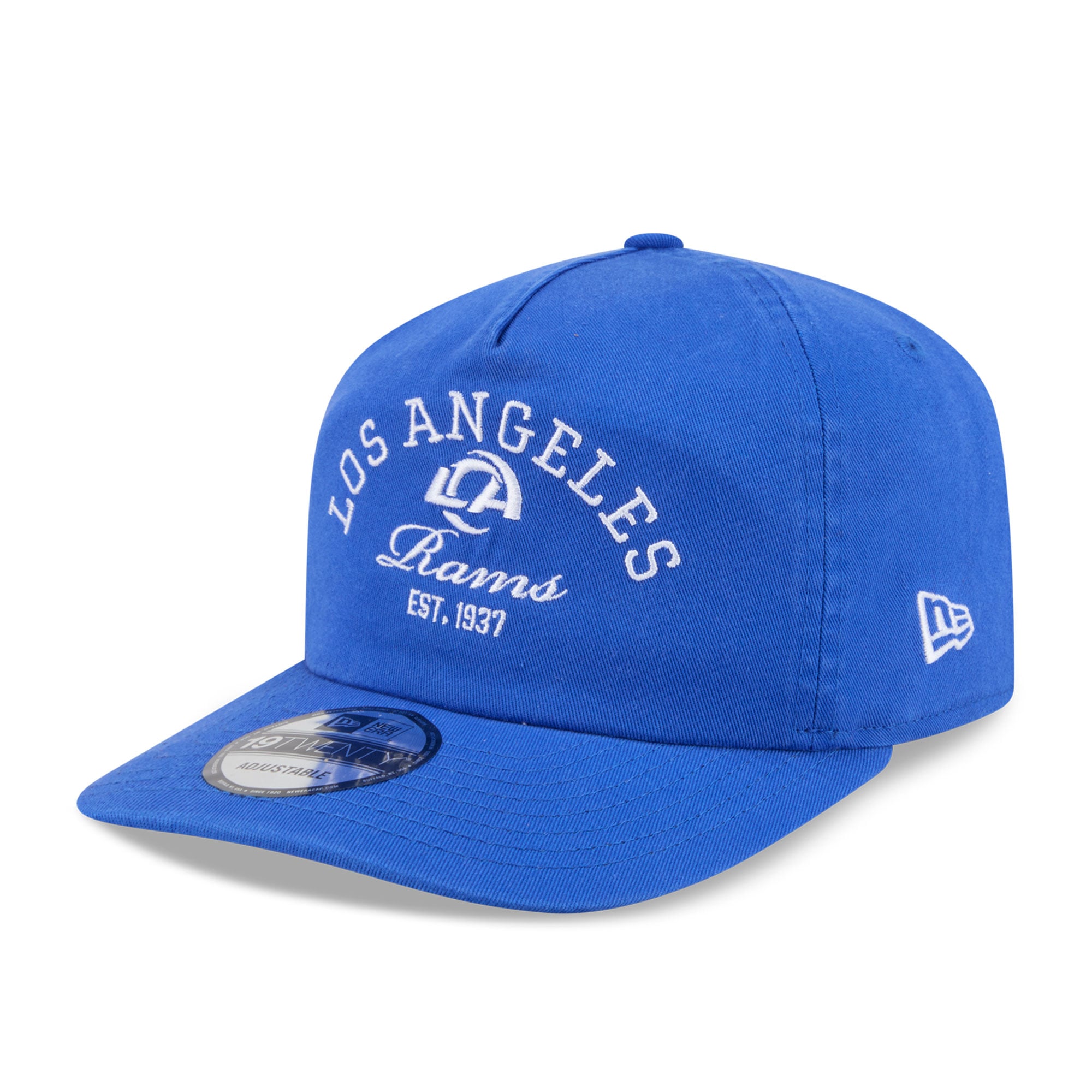 Casquette ajustable New Era Royal Los Angeles Rams Stacked 19TWENTY pour homme
