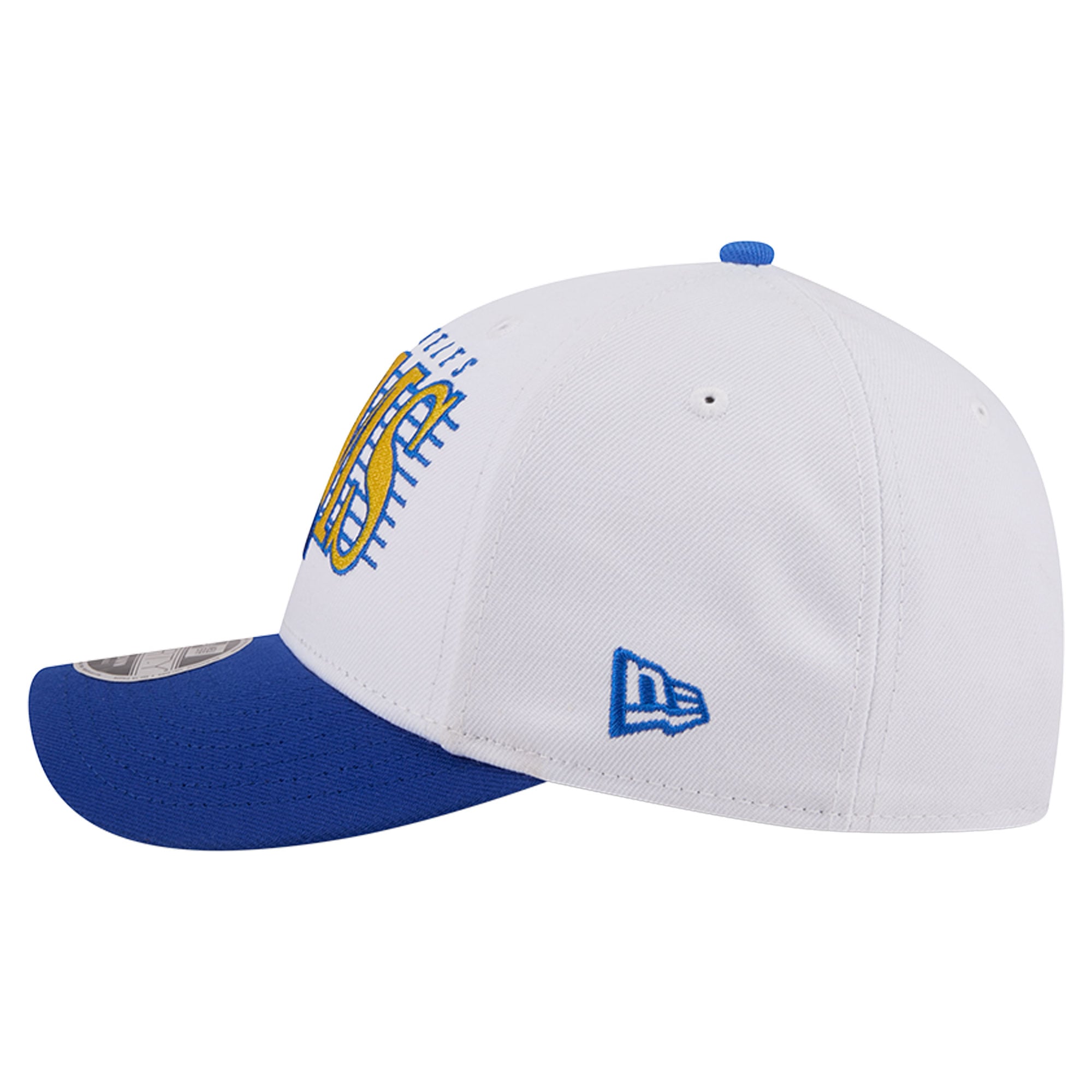 Casquette ajustable New Era blanche/bleu roi Los Angeles Rams Loyal 9FORTY M-Crown pour homme