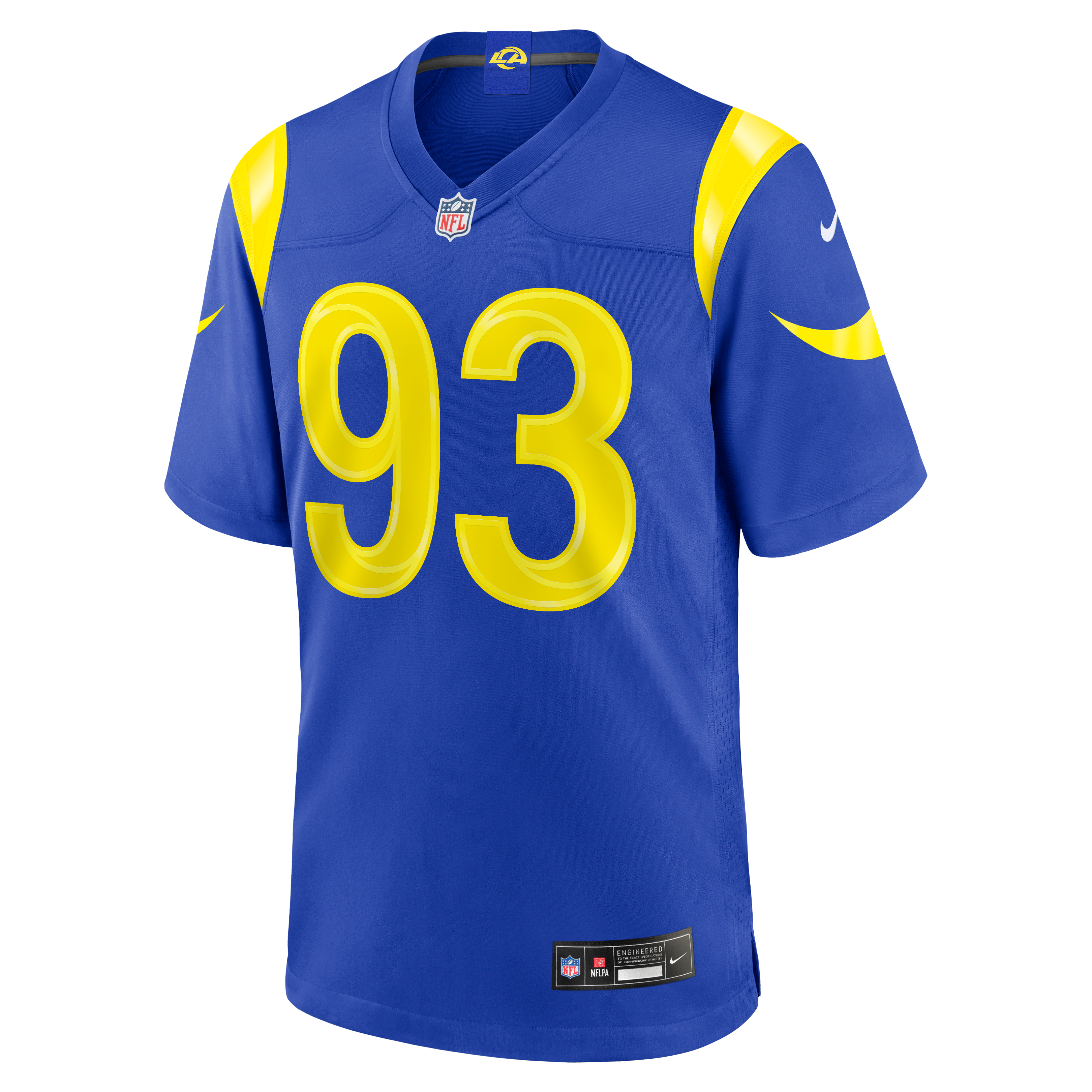 Maillot de match Nike Bill Norton Royal Los Angeles Rams pour homme