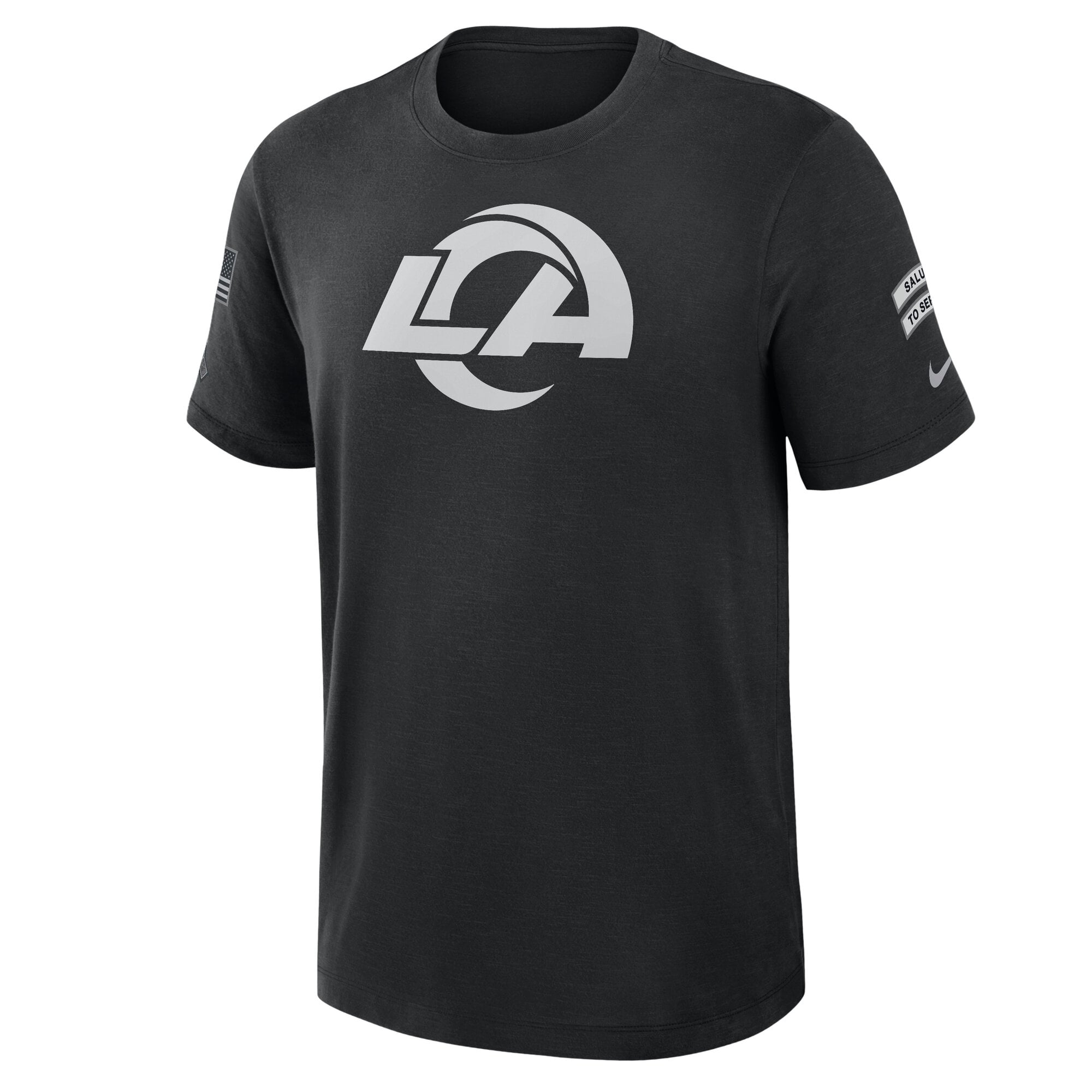 T-shirt Nike noir pour homme Los Angeles Rams 2026 Salute to Service