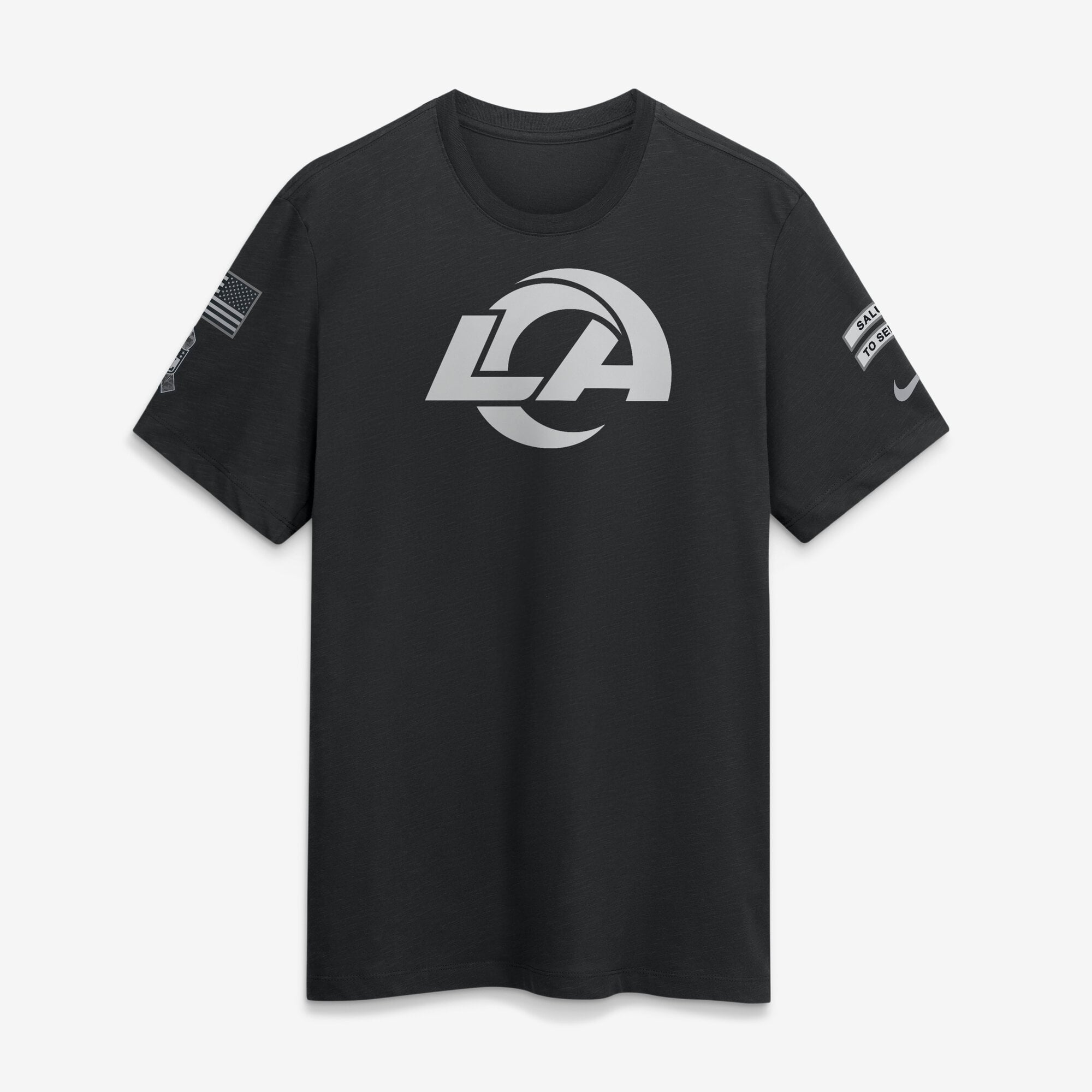 T-shirt Nike noir pour homme Los Angeles Rams 2026 Salute to Service