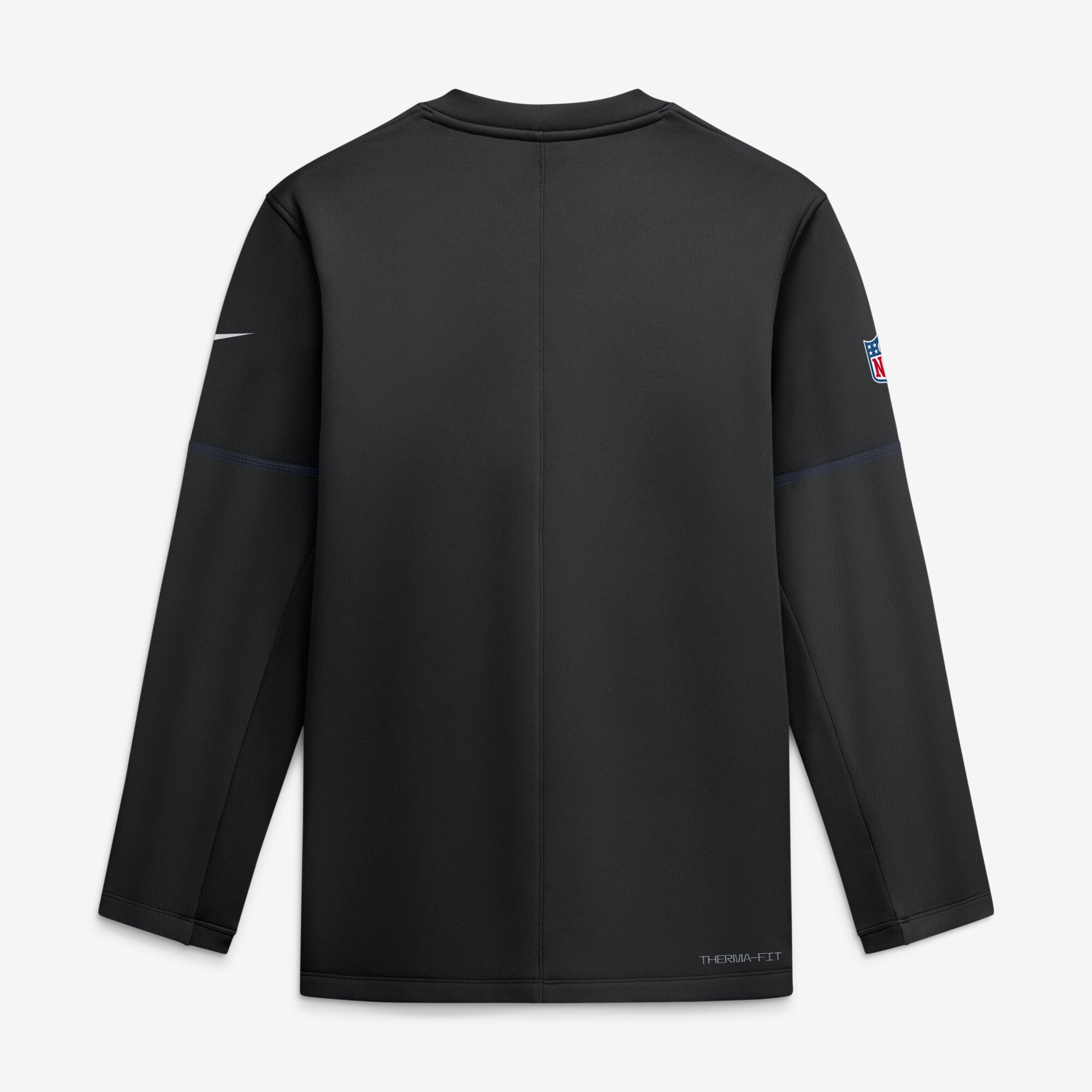 Sweat-shirt Nike Therma-FIT noir pour homme, Los Angeles Rams, édition limitée des entraîneurs de l'équipe.