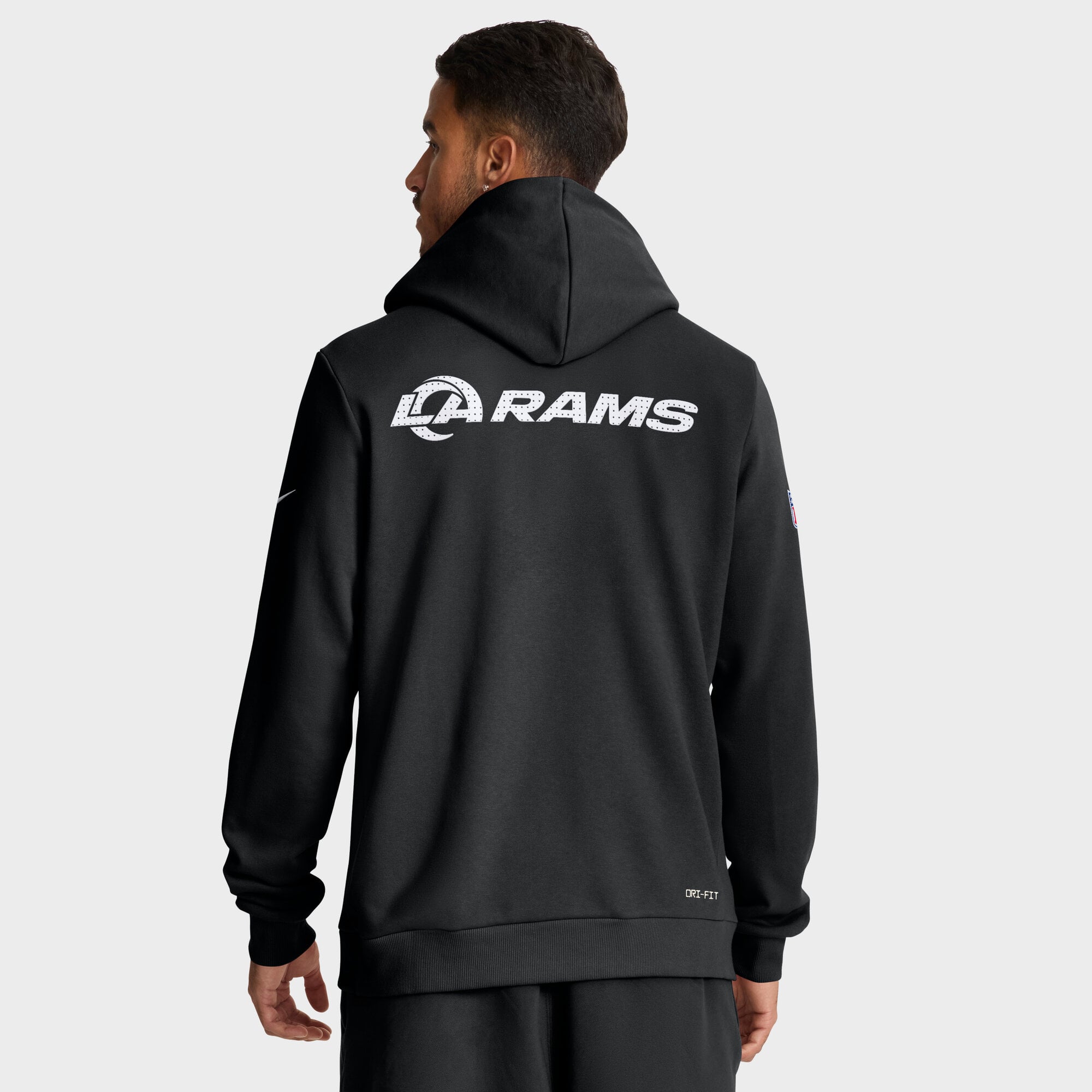 Men's Nike Black Los Angeles Rams Sideline Standard Issue Initial Home Dri-FIT Hoodie