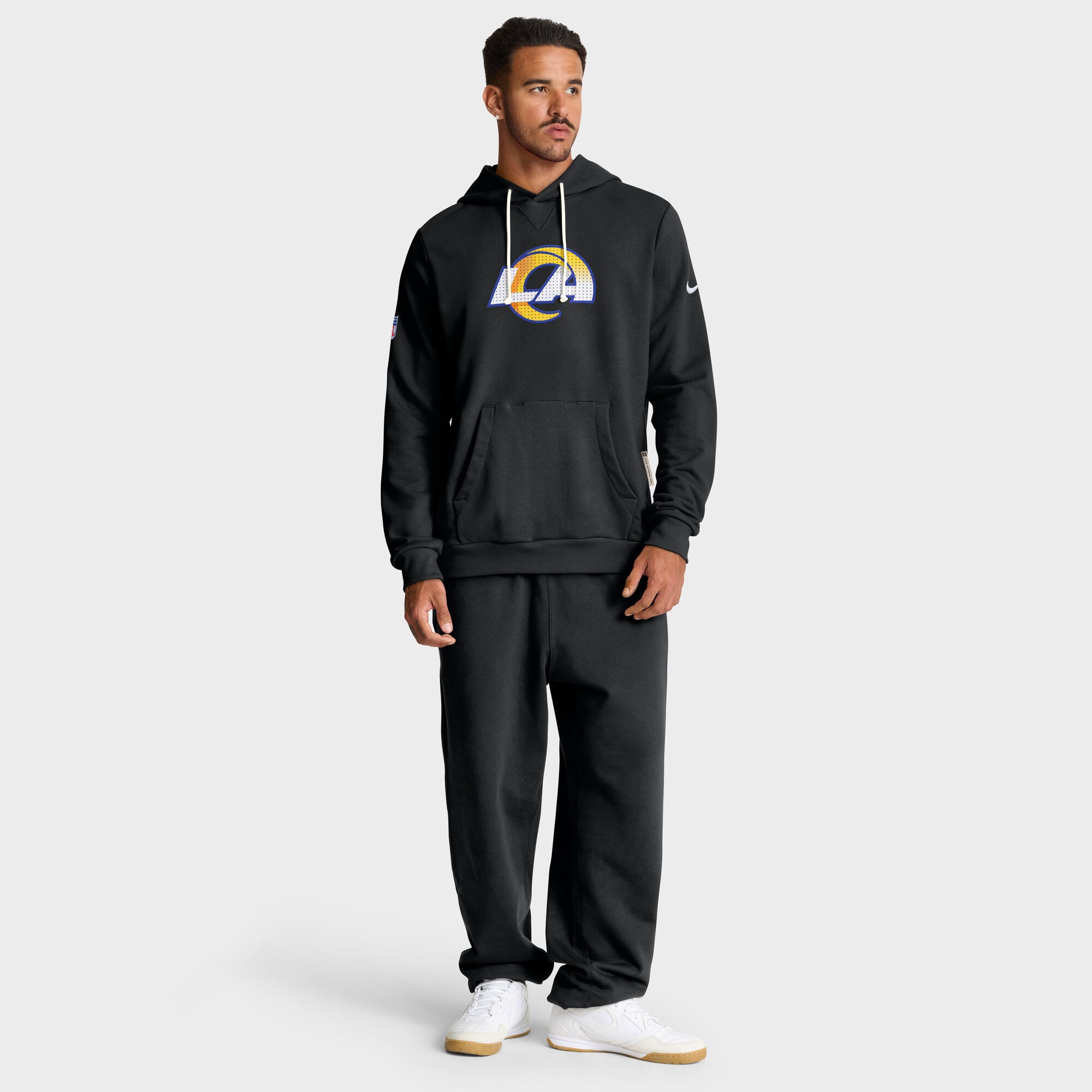 Men's Nike Black Los Angeles Rams Sideline Standard Issue Initial Home Dri-FIT Hoodie