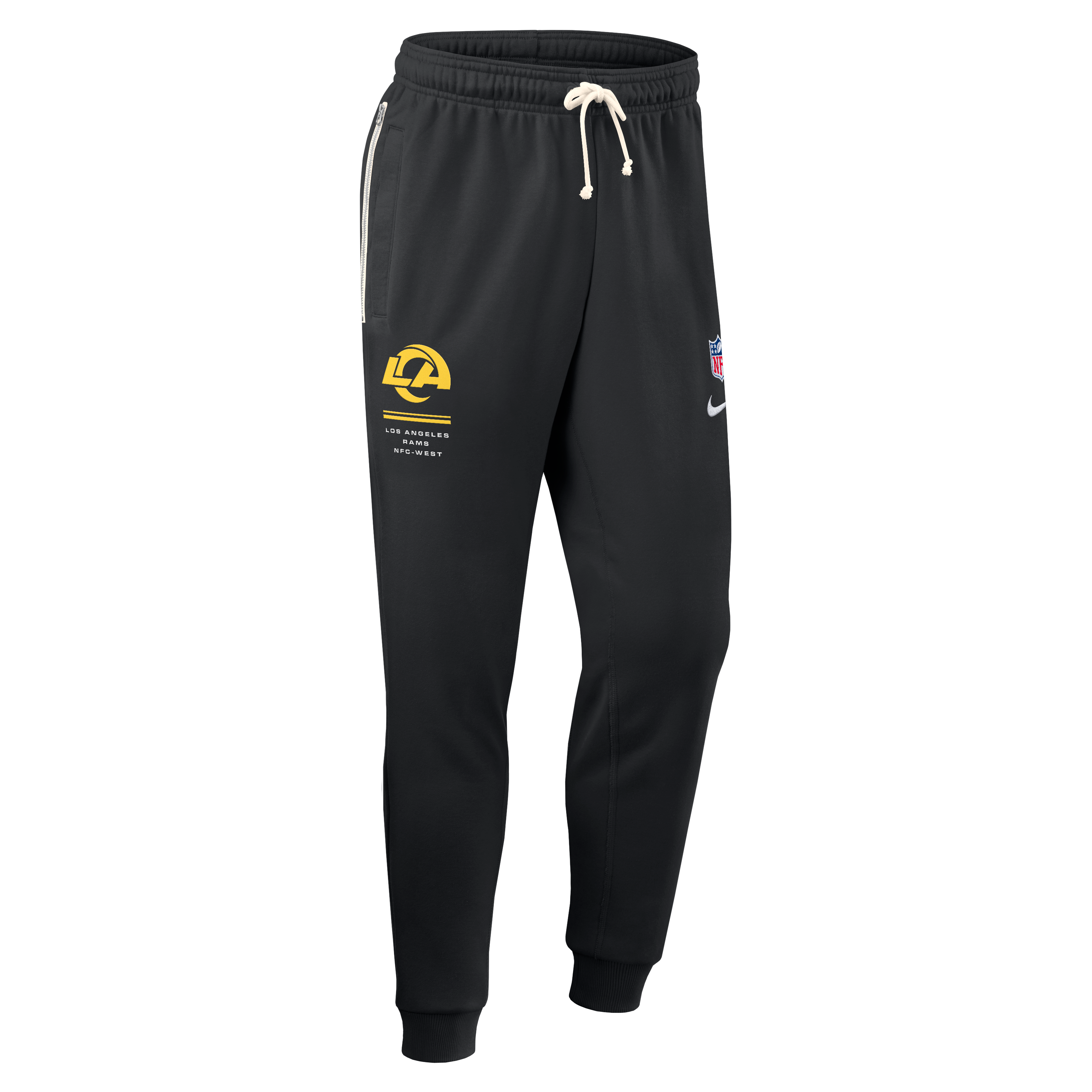 Pantalon Nike noir Los Angeles Rams Sideline Standard Issue Touchback Kick Dri-FIT Taper pour homme