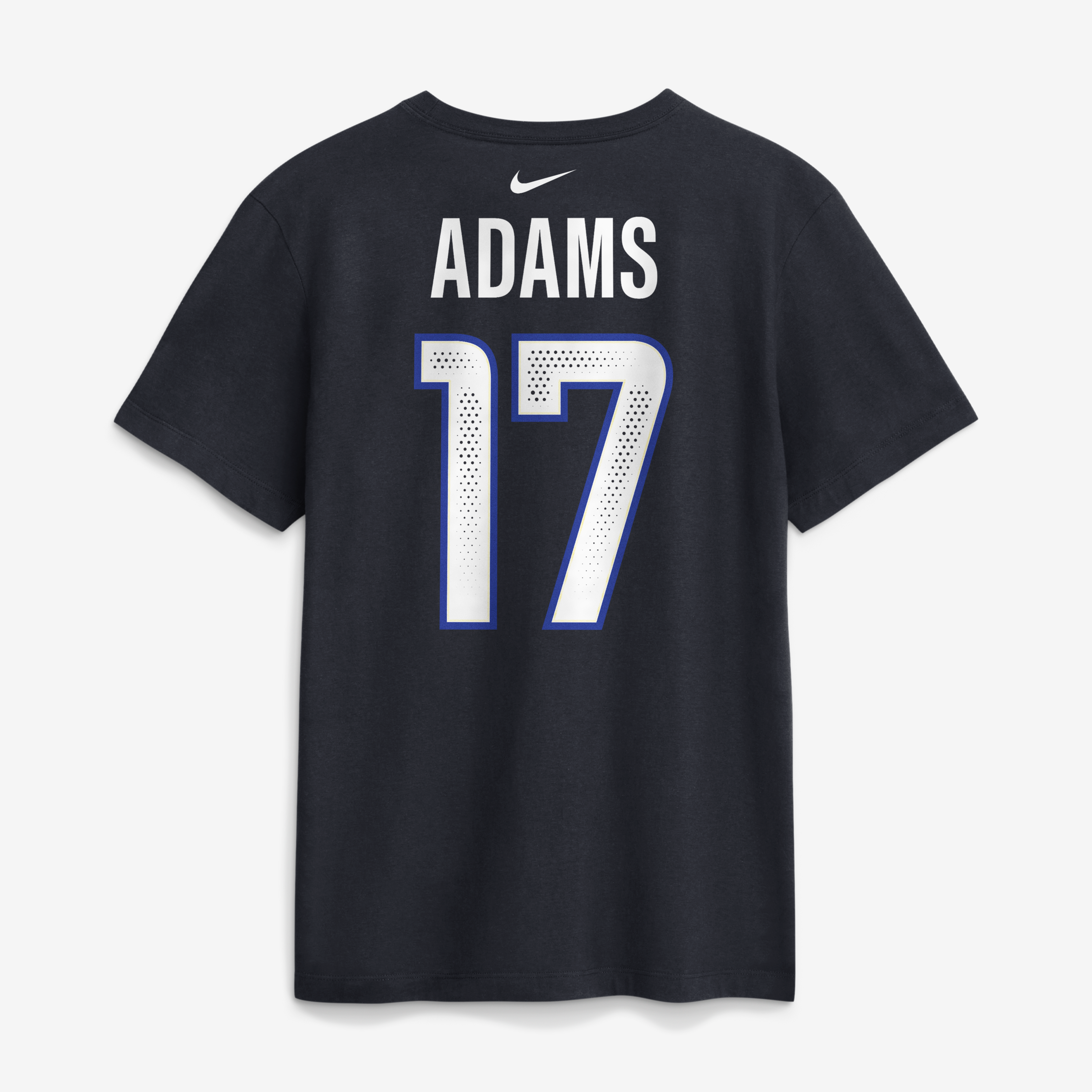 Men's Nike Davante Adams Midnight Blue Los Angeles Rams Rivalries Collection Player Name & Number T-Shirt