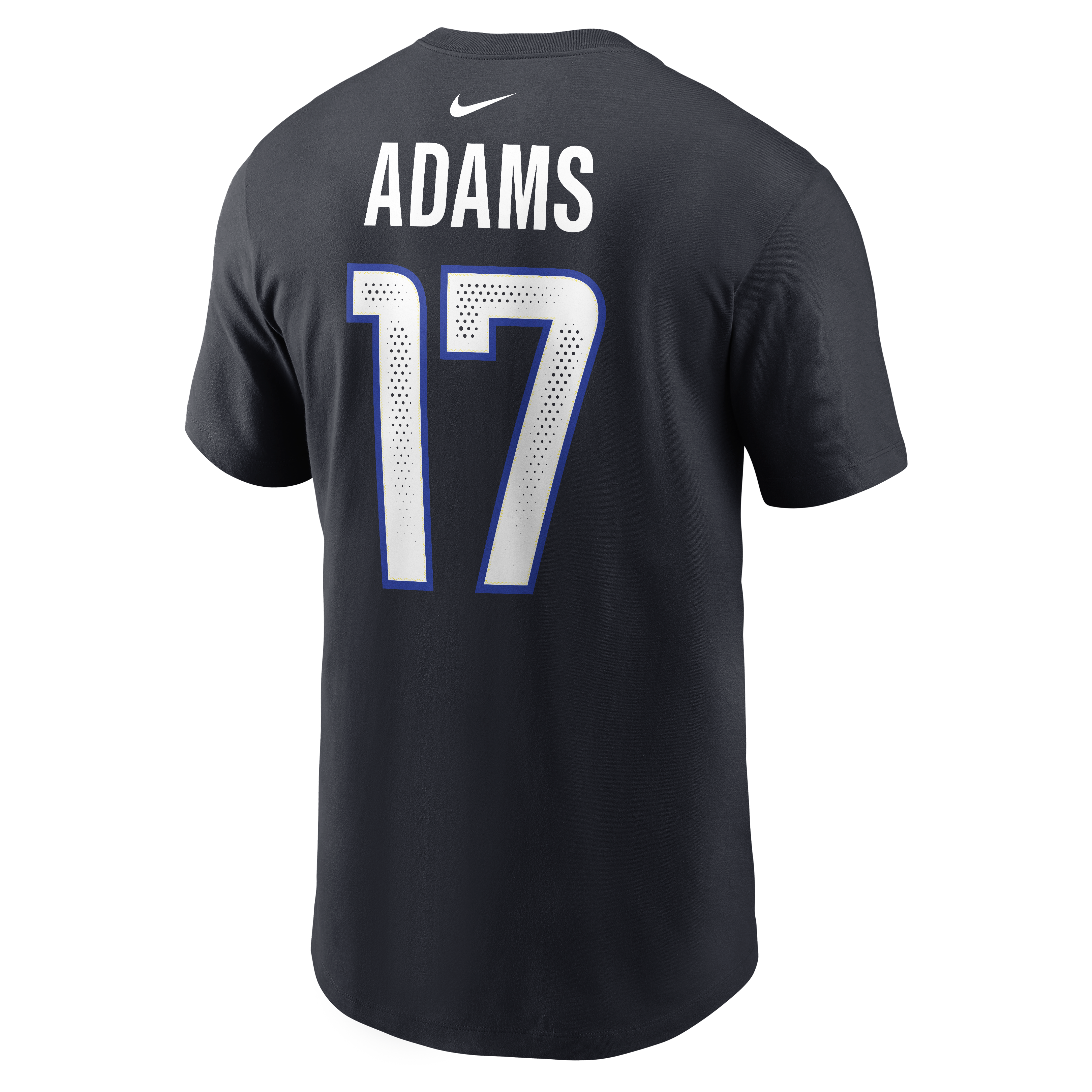 Men's Nike Davante Adams Midnight Blue Los Angeles Rams Rivalries Collection Player Name & Number T-Shirt