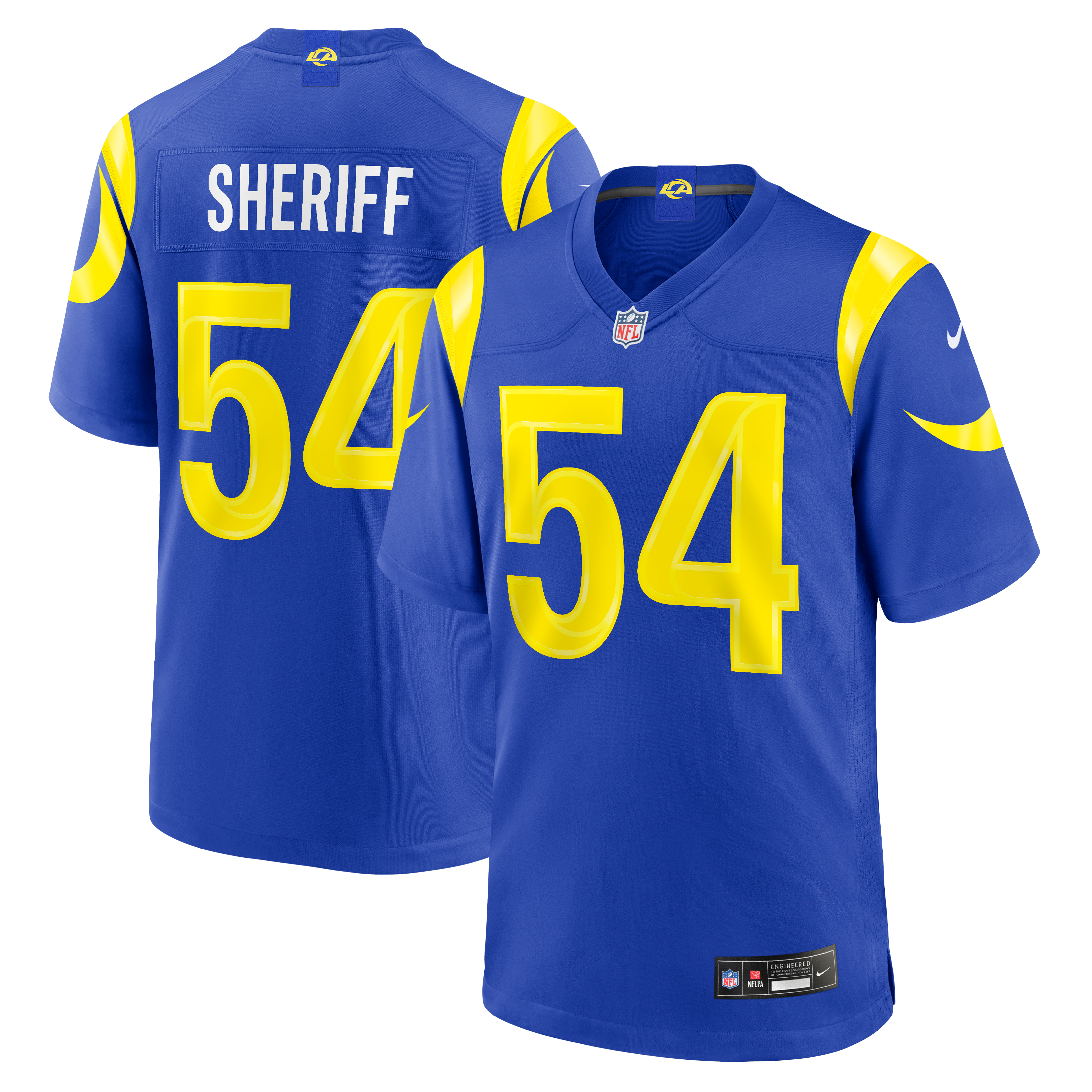 Men's Nike Jamie Sheriff Royal Los Angeles Rams Team Game Jersey