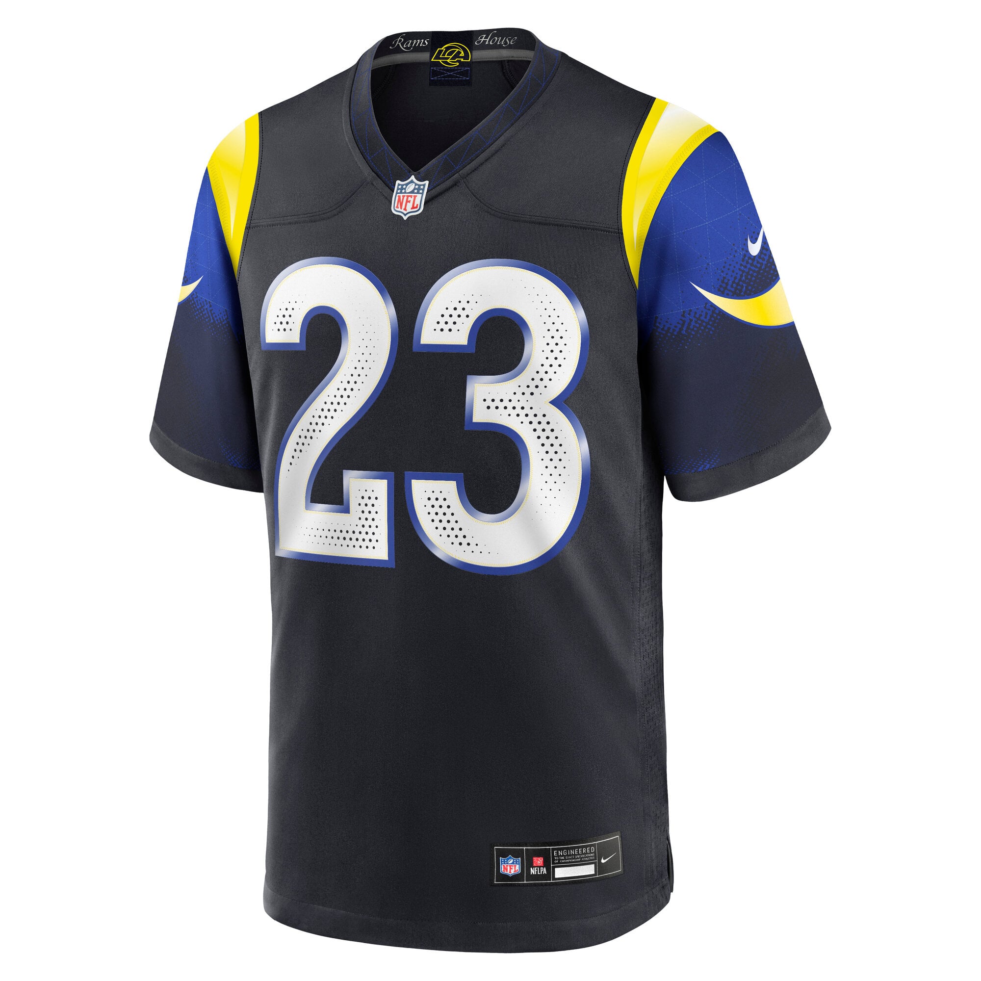 Maillot de match Nike Kyren Williams bleu foncé la collection Rivalries des Los Angeles Rams pour homme