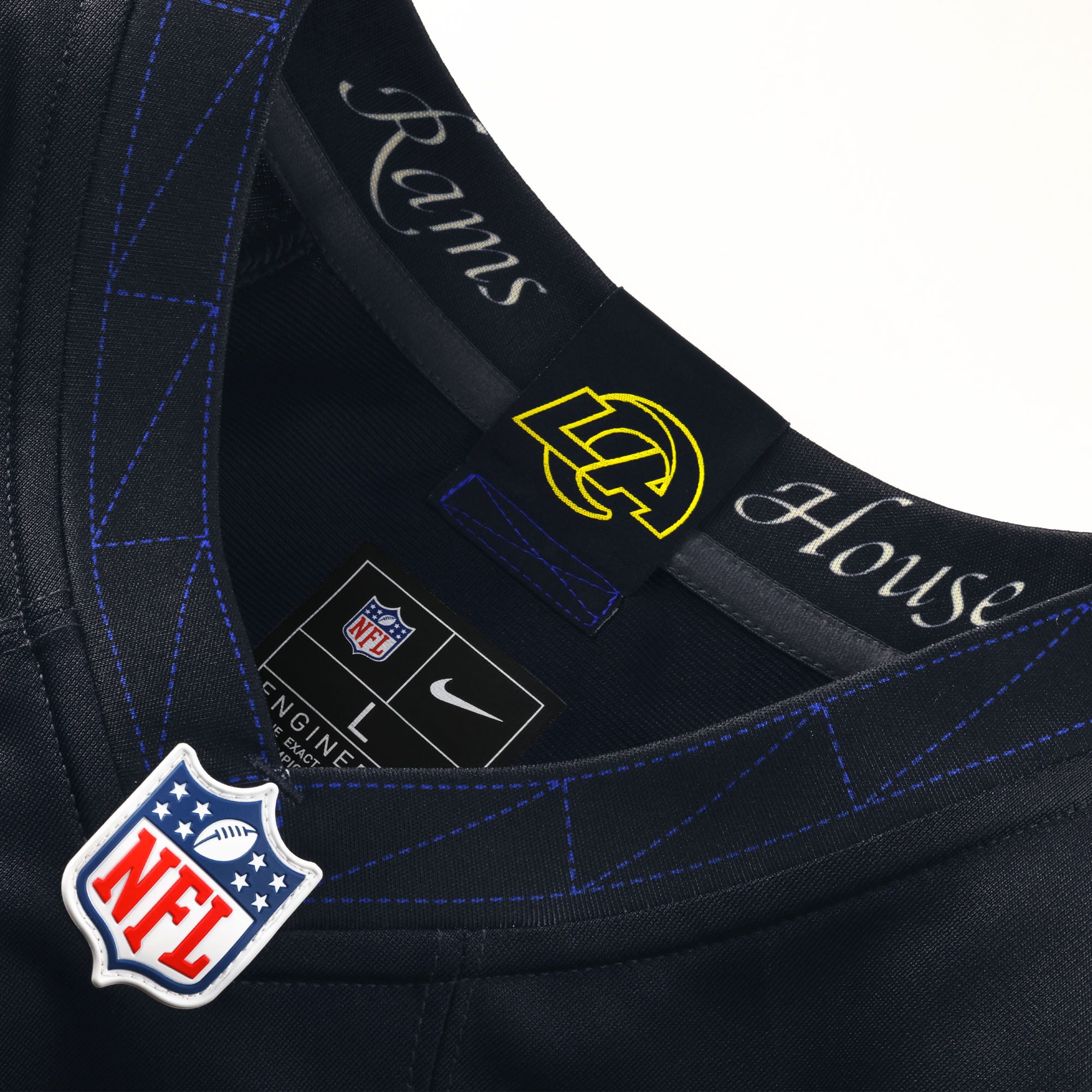 Maillot de match Nike Kyren Williams bleu foncé la collection Rivalries des Los Angeles Rams pour homme