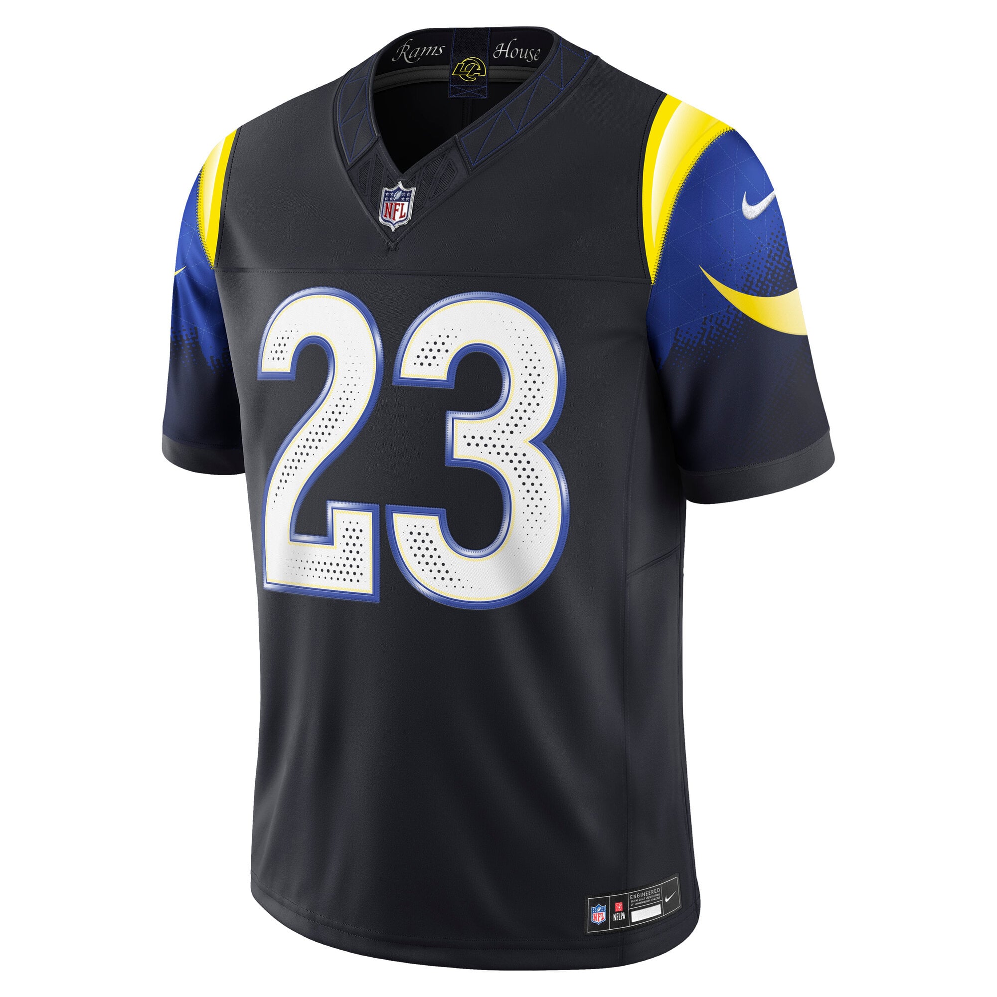 Men's Nike Kyren Williams Dark Blue Los Angeles Rams Rivalries Collection Stitched Limited Jersey