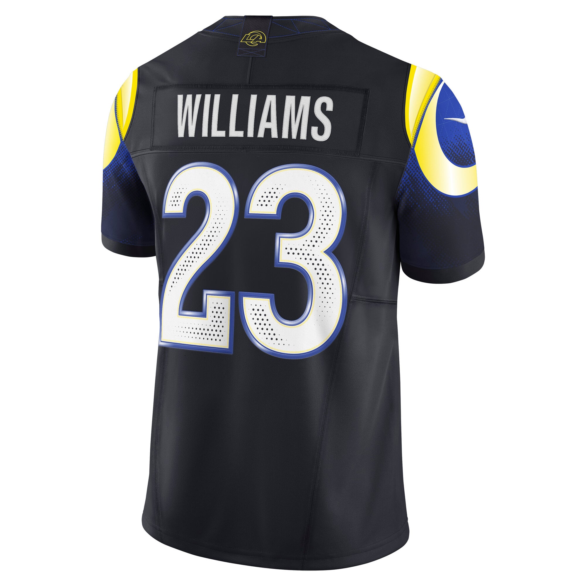 Men's Nike Kyren Williams Dark Blue Los Angeles Rams Rivalries Collection Stitched Limited Jersey