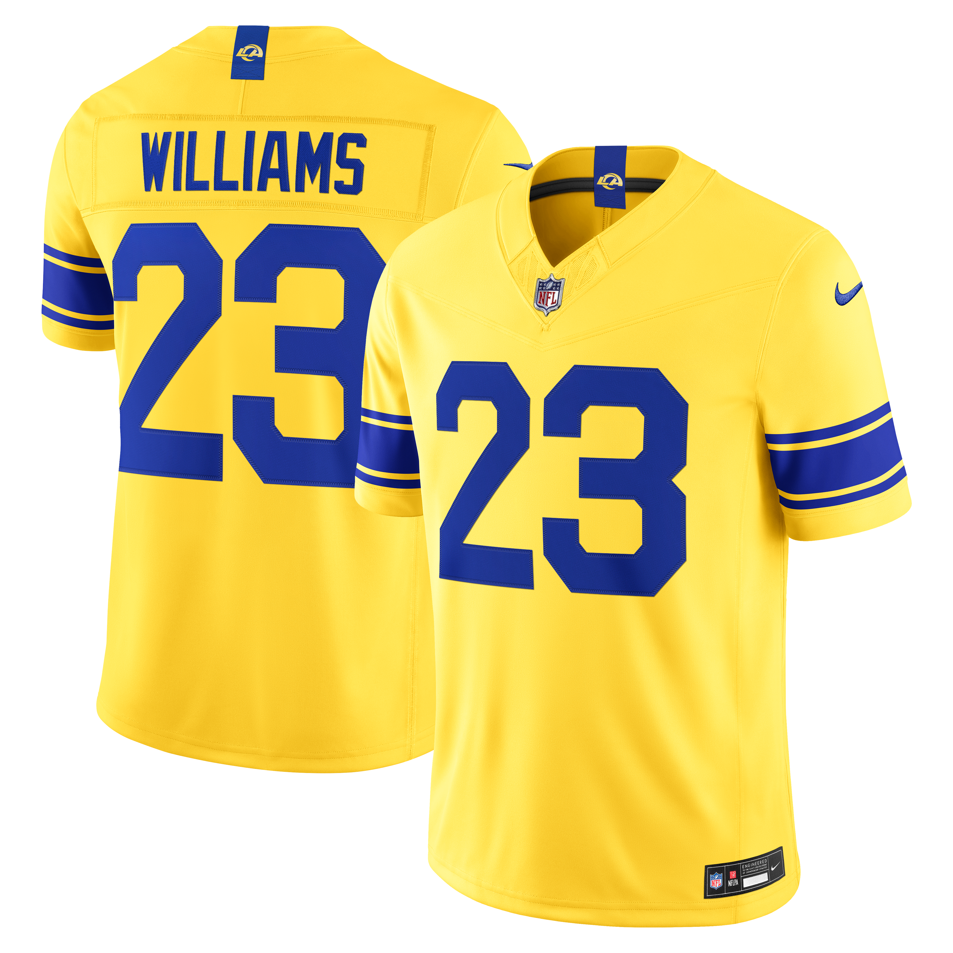 Men's Nike Kyren Williams White Los Angeles Rams Vapor F.U.S.E. Stitched Limited Jersey