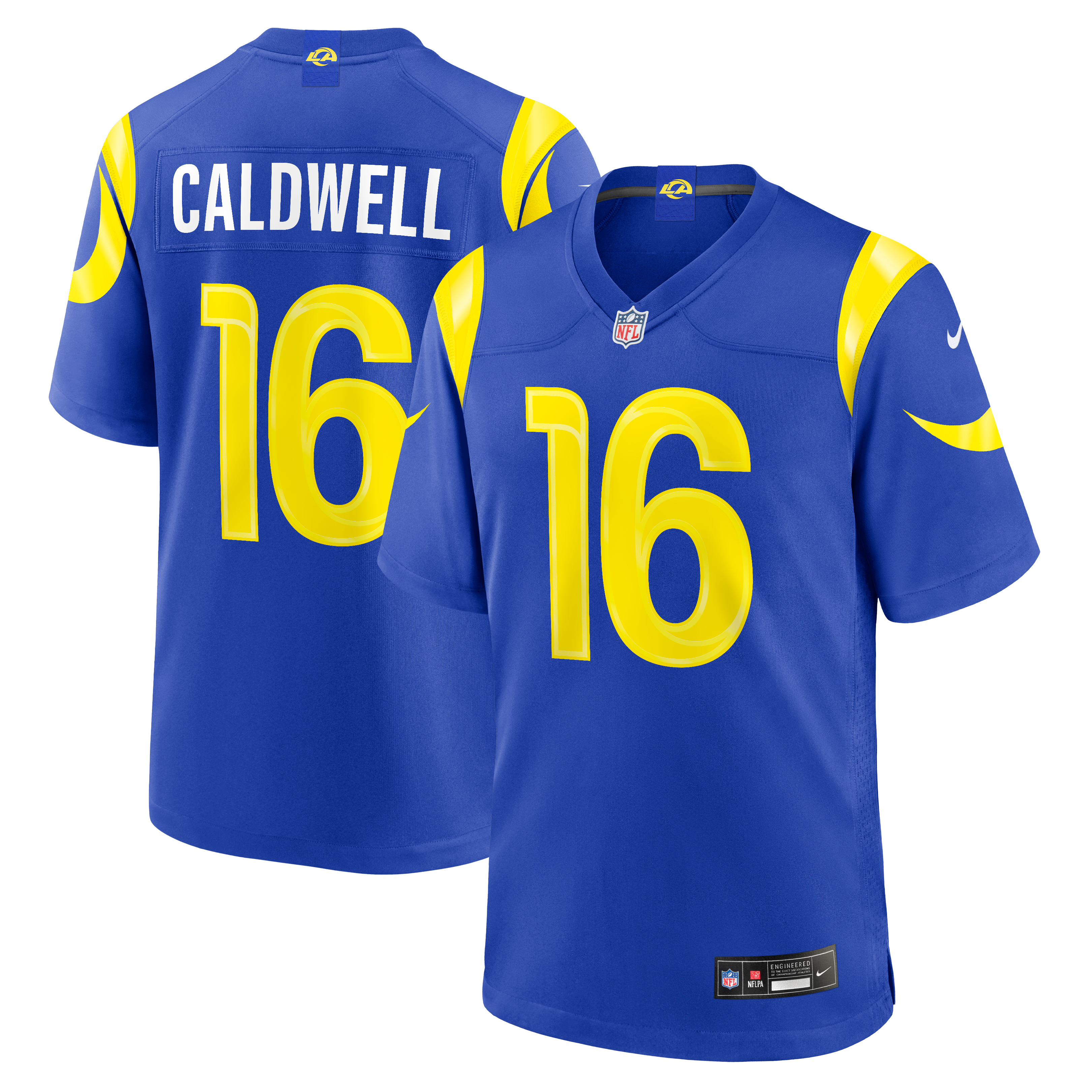 Men's Nike Matthew Caldwell Royal Los Angeles Rams Team Game Jersey