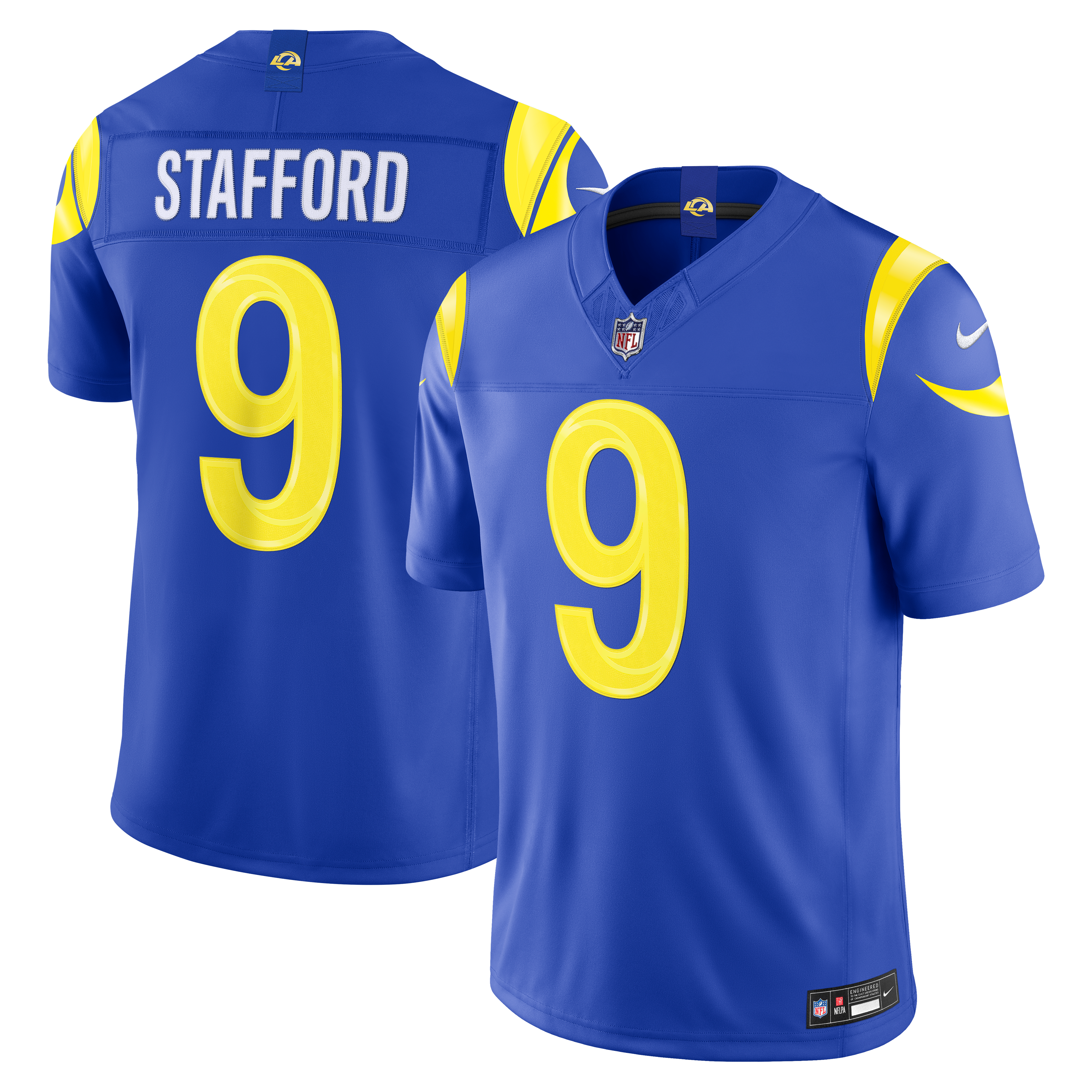 Men's Nike Matthew Stafford White Los Angeles Rams Vapor F.U.S.E. Stitched Limited Jersey