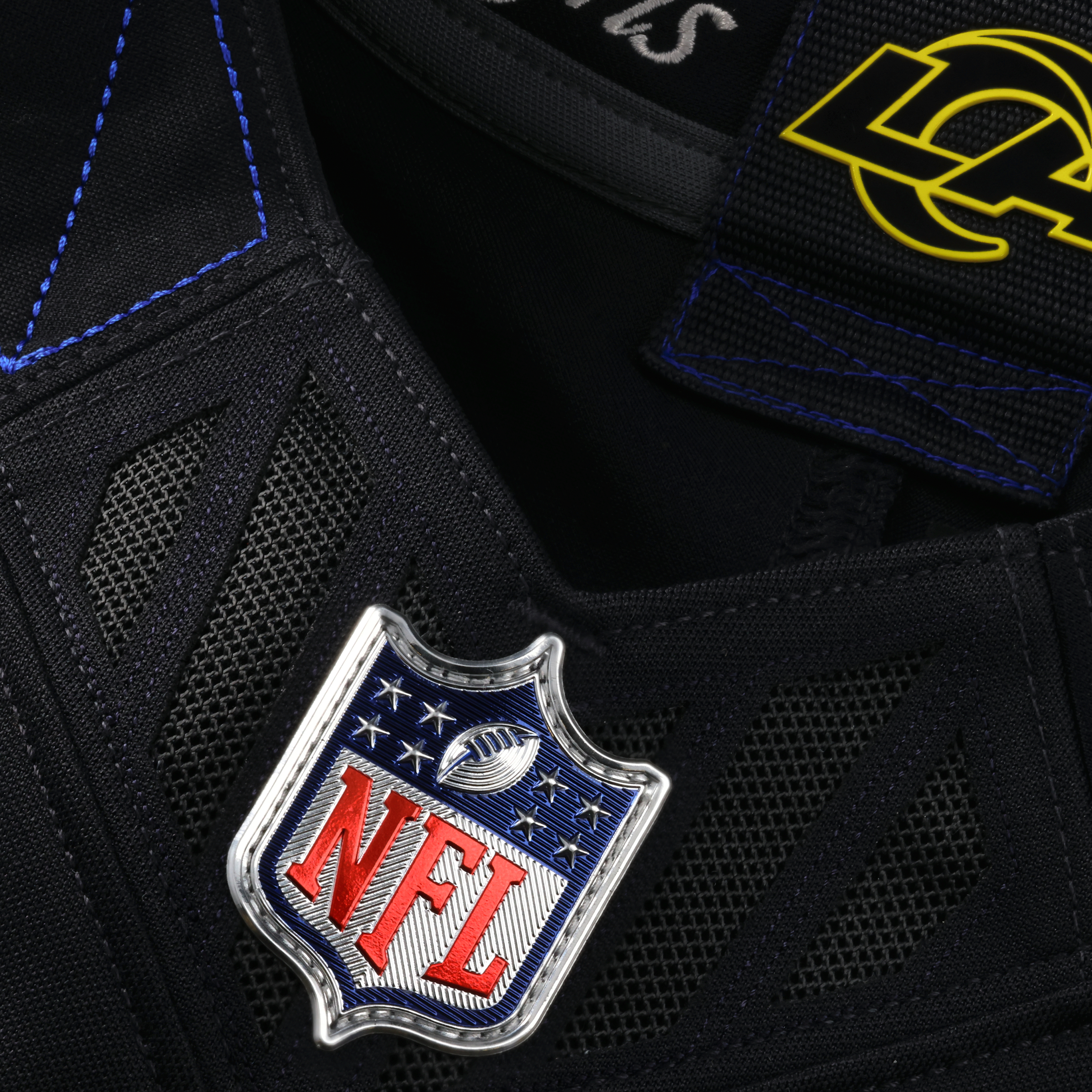 Men's Nike Myles Garrett Dark Blue Los Angeles Rams Rivalries Collection Stitched Limited Jersey