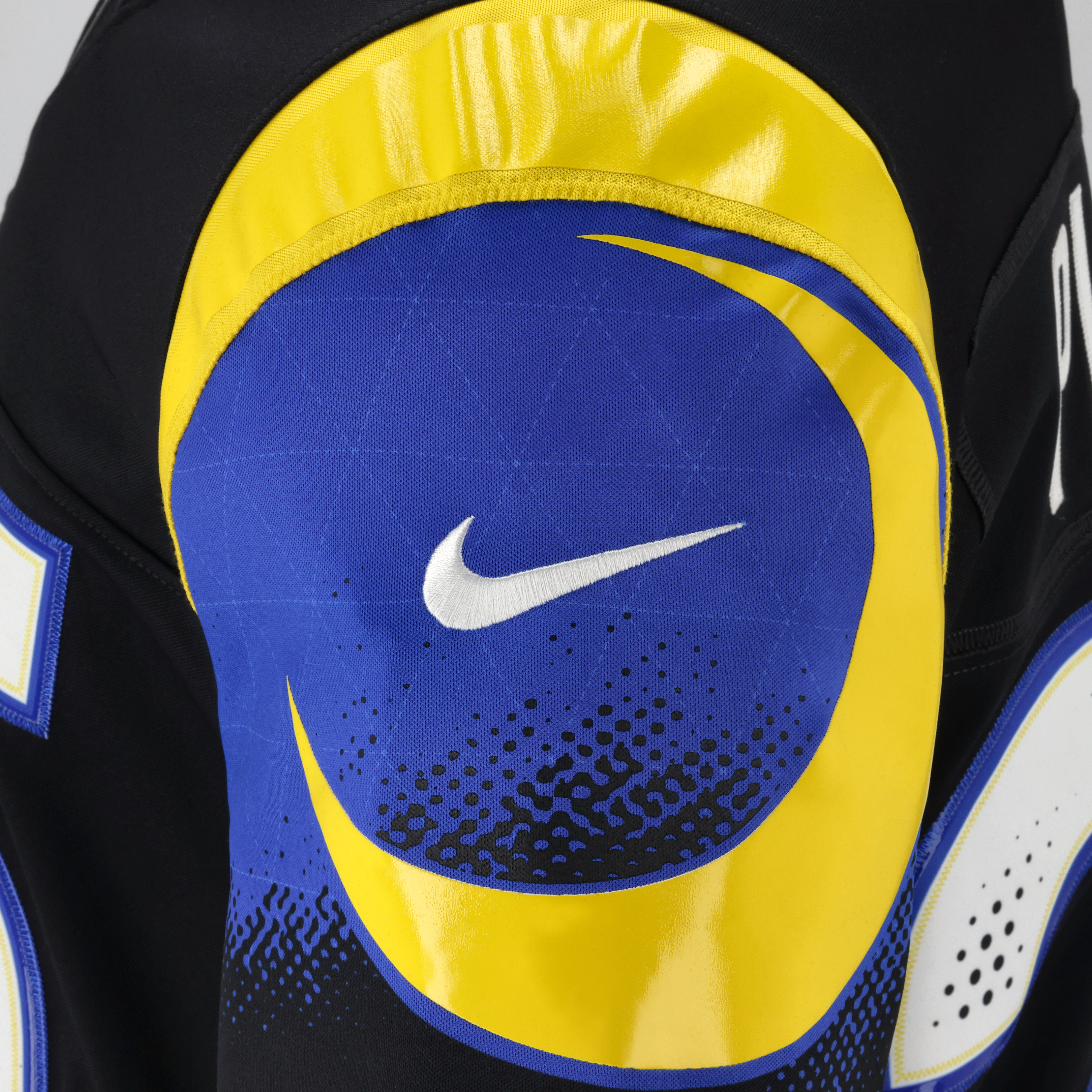 Men's Nike Myles Garrett Dark Blue Los Angeles Rams Rivalries Collection Stitched Limited Jersey