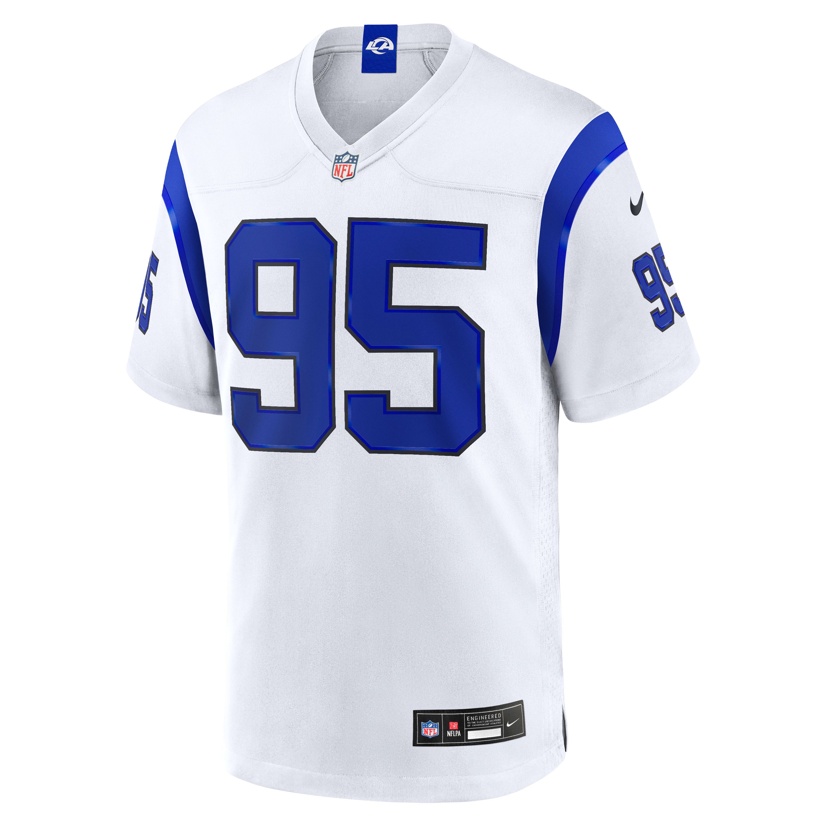 Maillot de match blanc Nike Myles Garrett des Rams Los Angeles pour homme