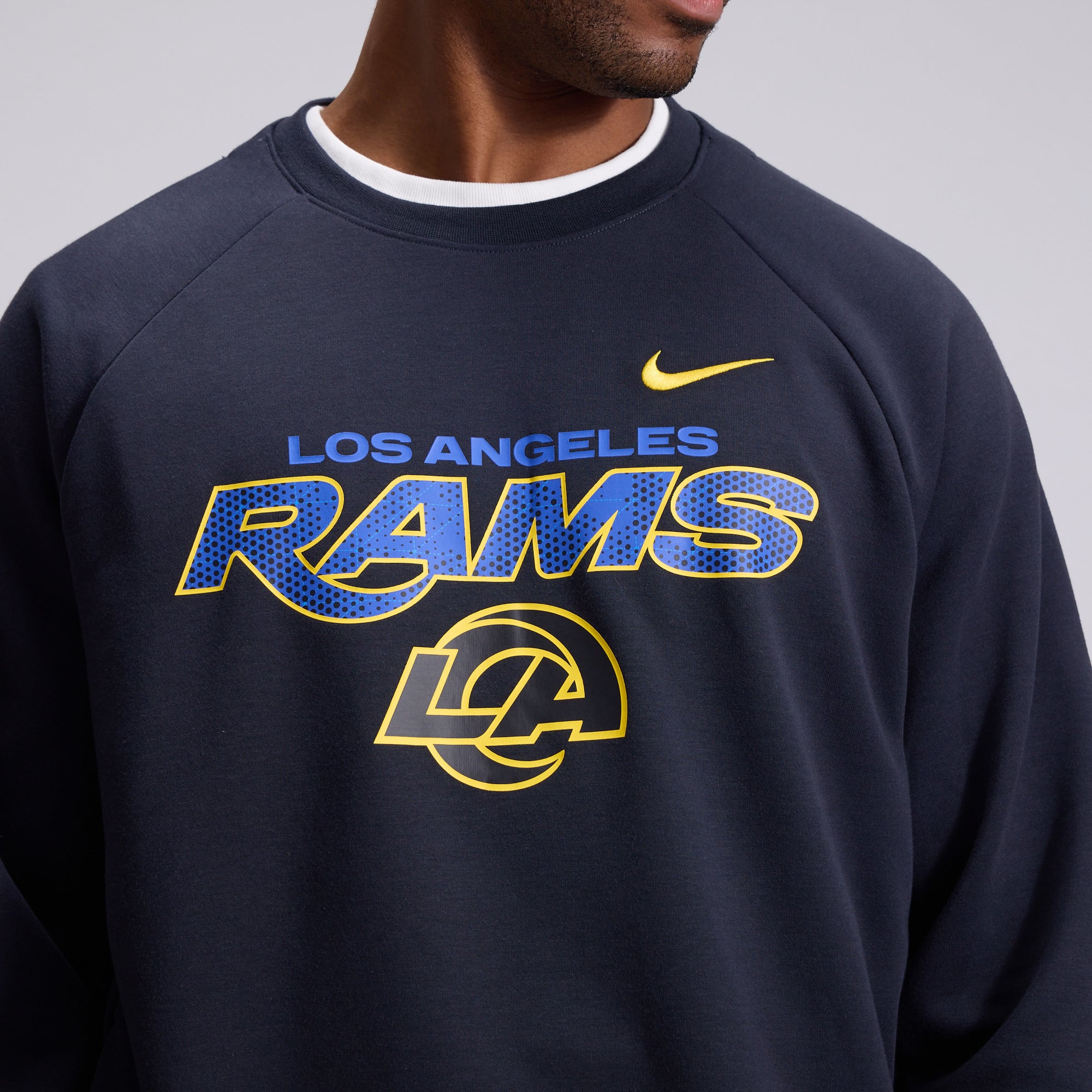 Men's Nike  Navy Los Angeles Rams Rivalries Collection Dri-FIT Crew Sweatshirt