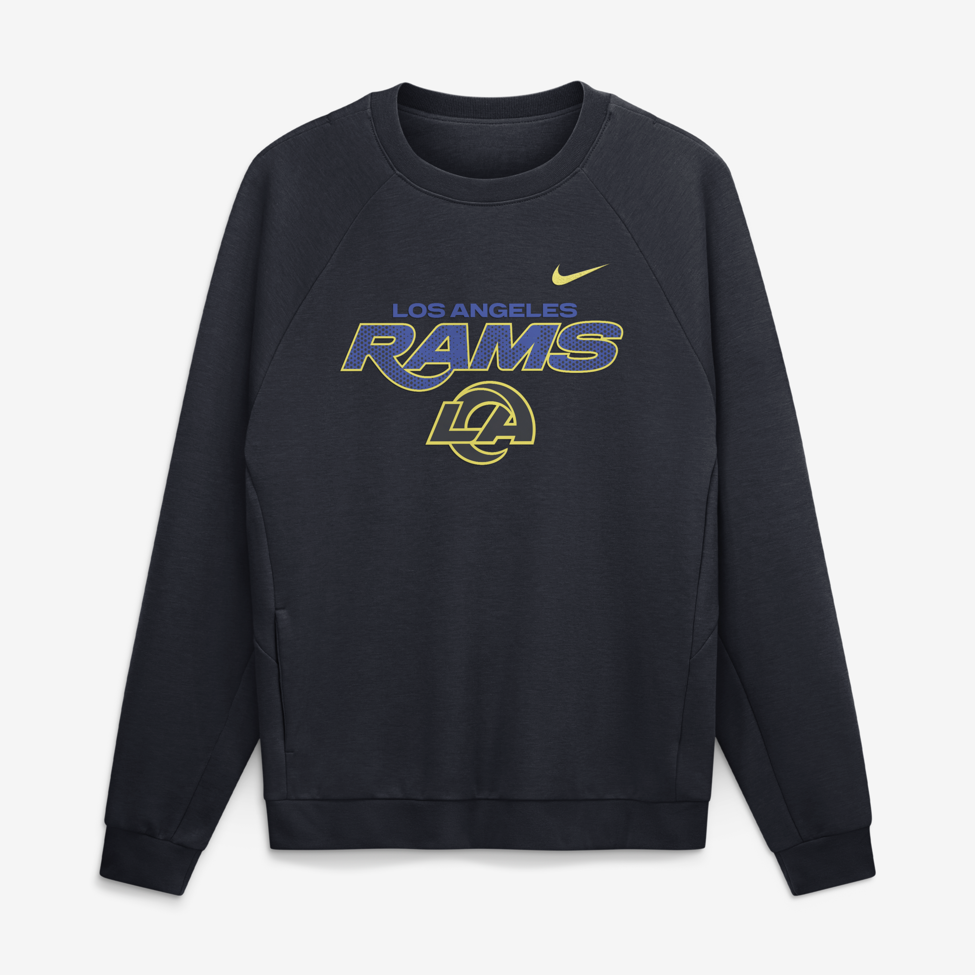 Men's Nike Navy Los Angeles Rams Rivalries Collection Dri-FIT Crew Sweatshirt
