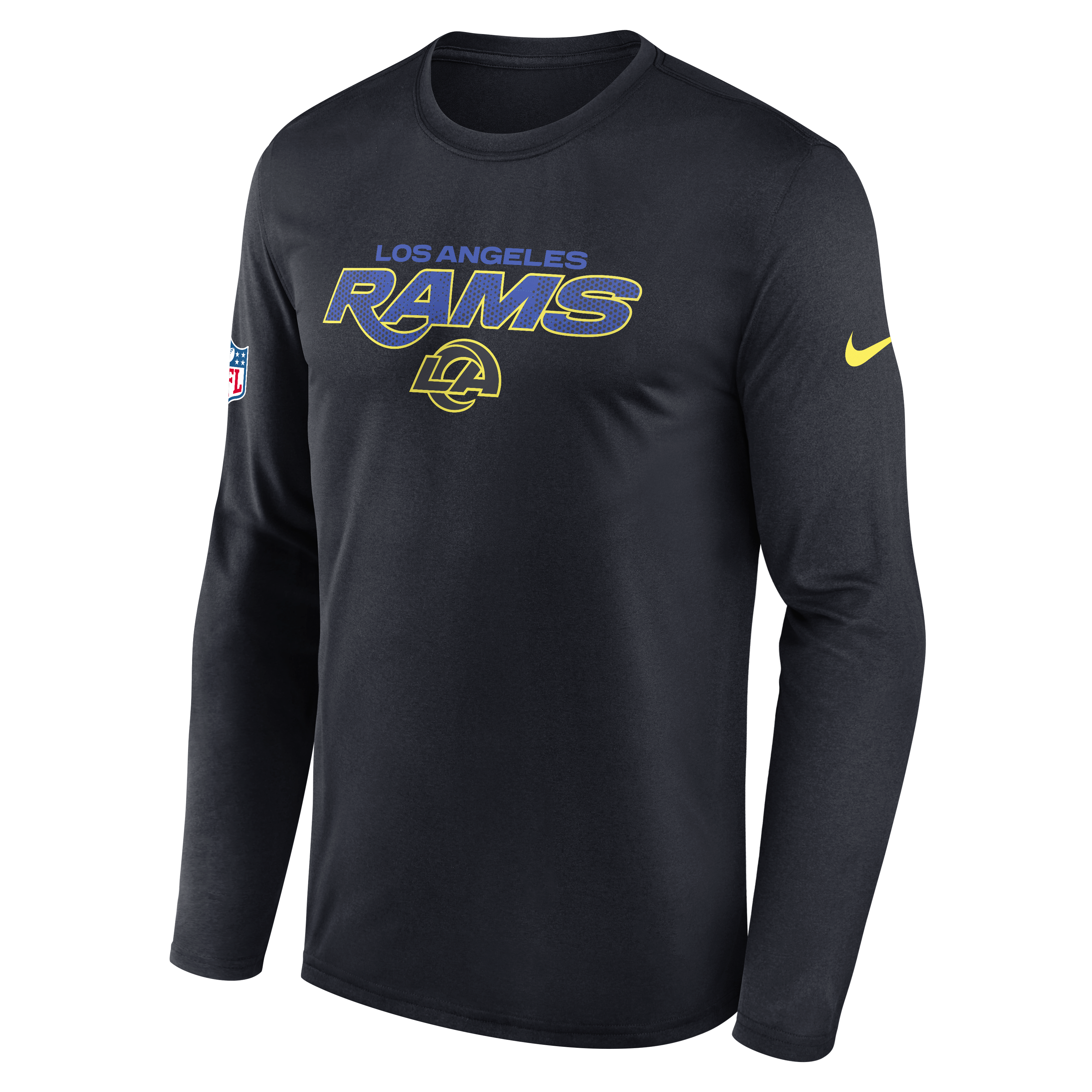 Men's Nike  Navy Los Angeles Rams Rivalries Collection Sideline Legend Long Sleeve T-Shirt