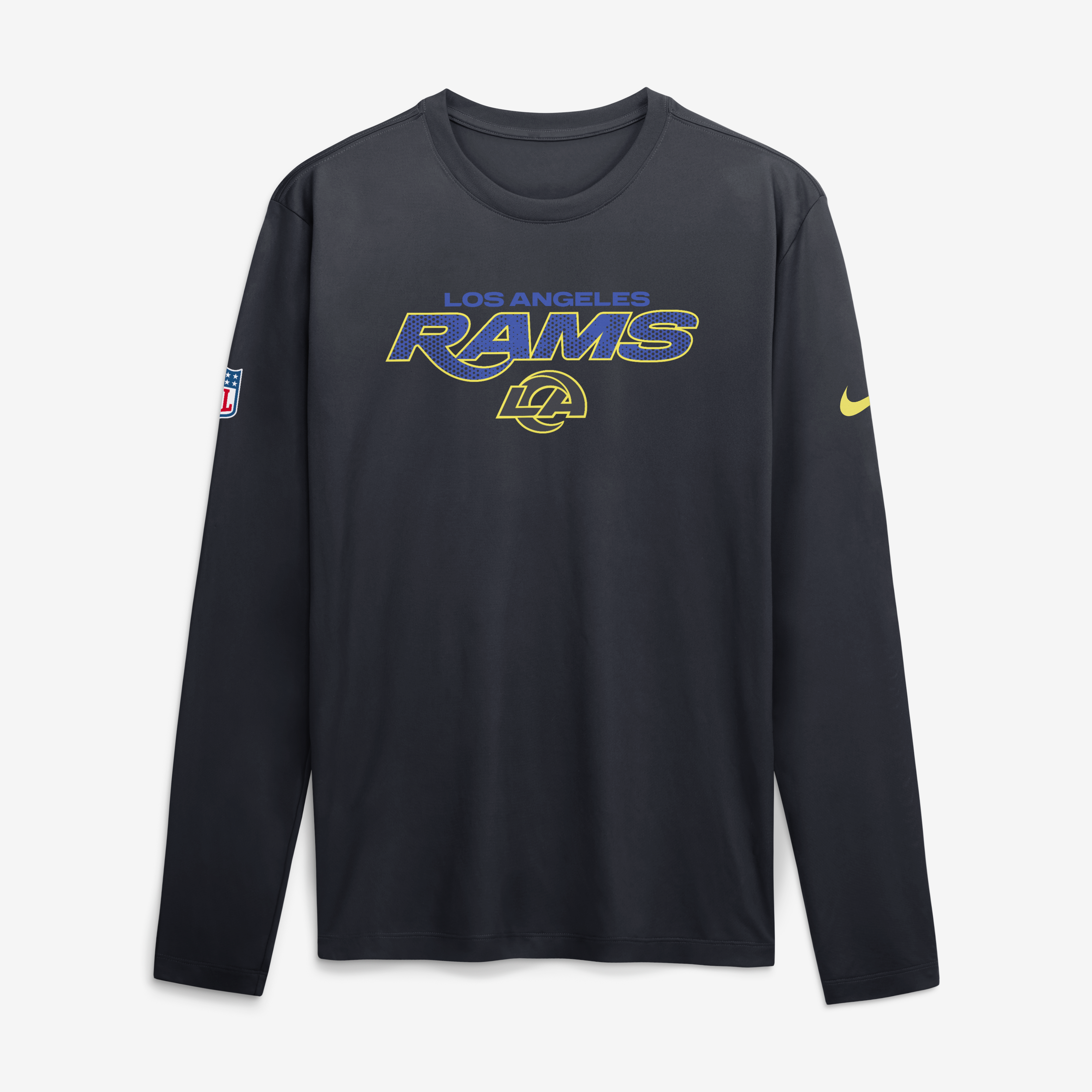 Men's Nike  Navy Los Angeles Rams Rivalries Collection Sideline Legend Long Sleeve T-Shirt