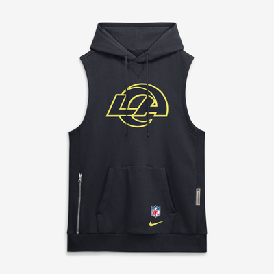  Los Angeles Rams Nike Rivalries Collection Sideline Sleeveless Fleece Hoodie - Navy